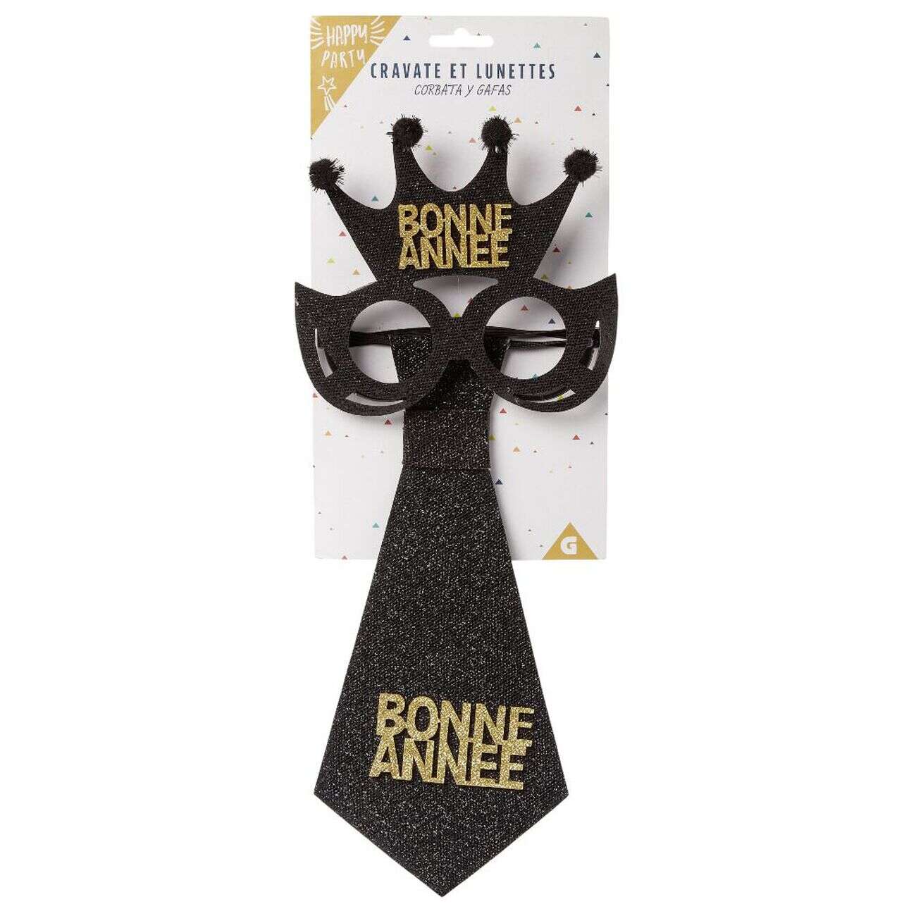 Cravate et lunettes fantaisie (3 modèles)