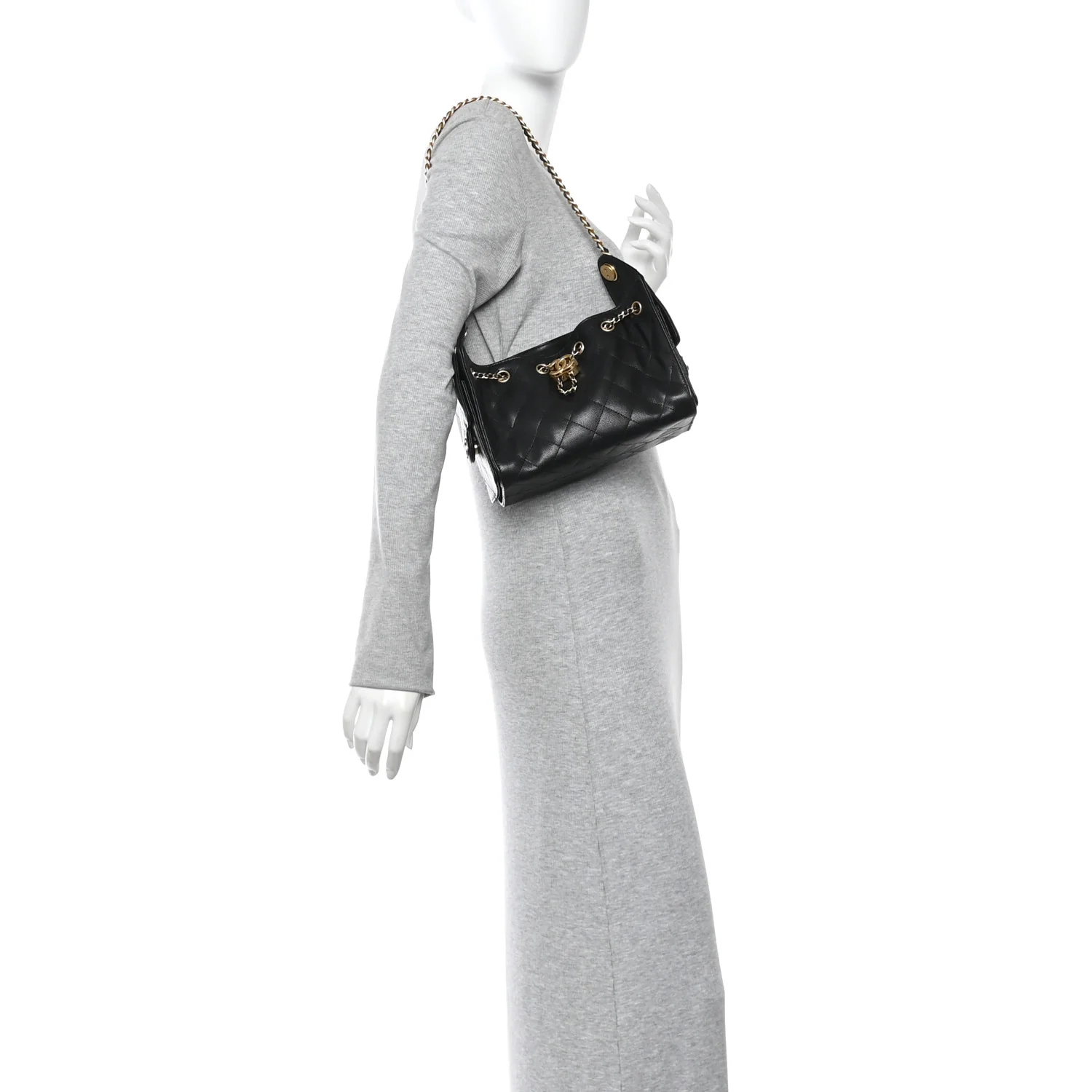 Caviar Quilted Mini Chanel 25 Handbag Black