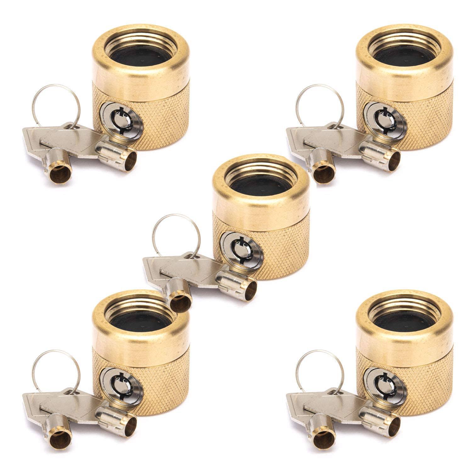 Flow Security Systems | The Faucetlock | Heavy Duty Brass Construction | Prevents Water Theft & secures Outdoor Bibbs | Promotes