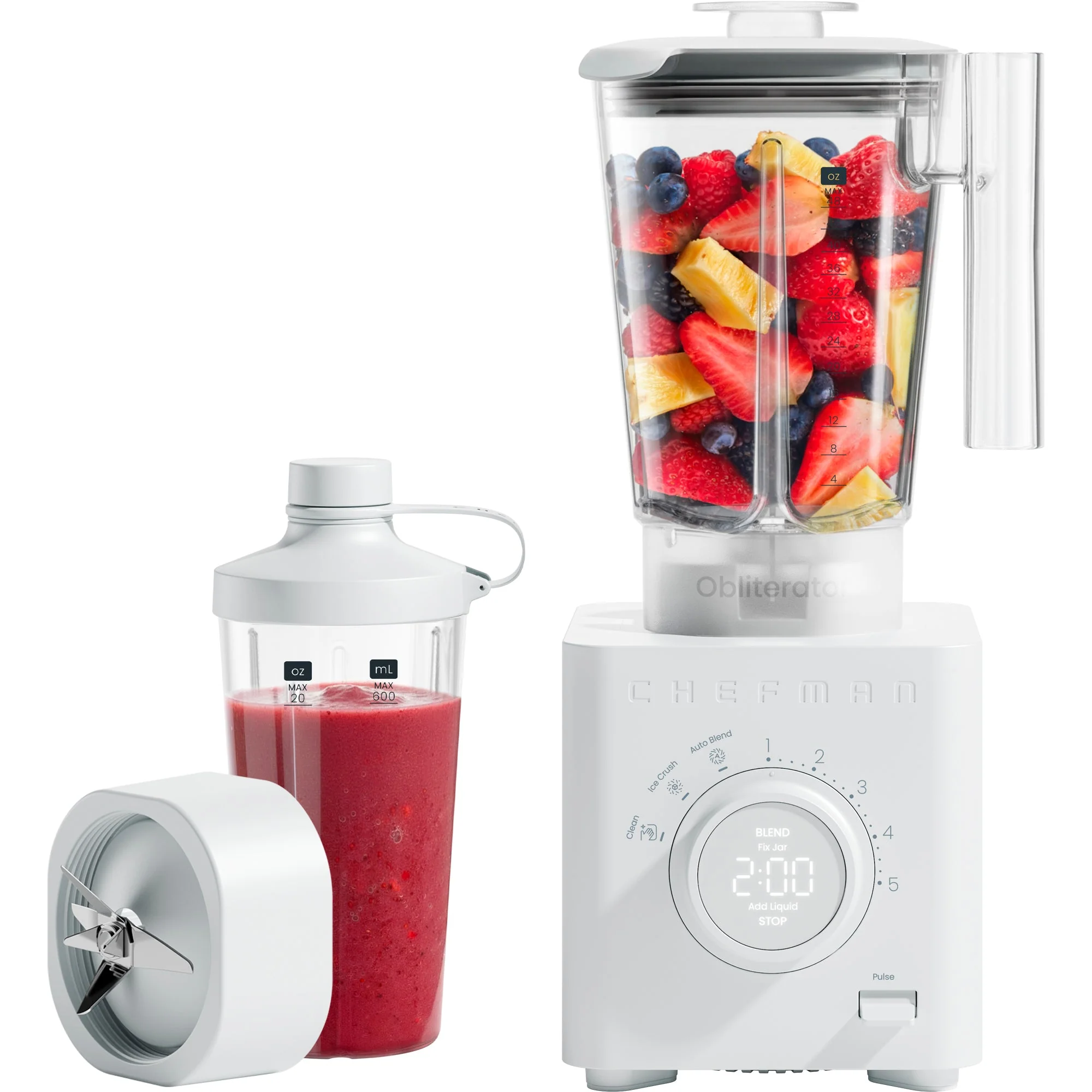 Obliterator 48oz Power Blender + Travel Jar - Concrete