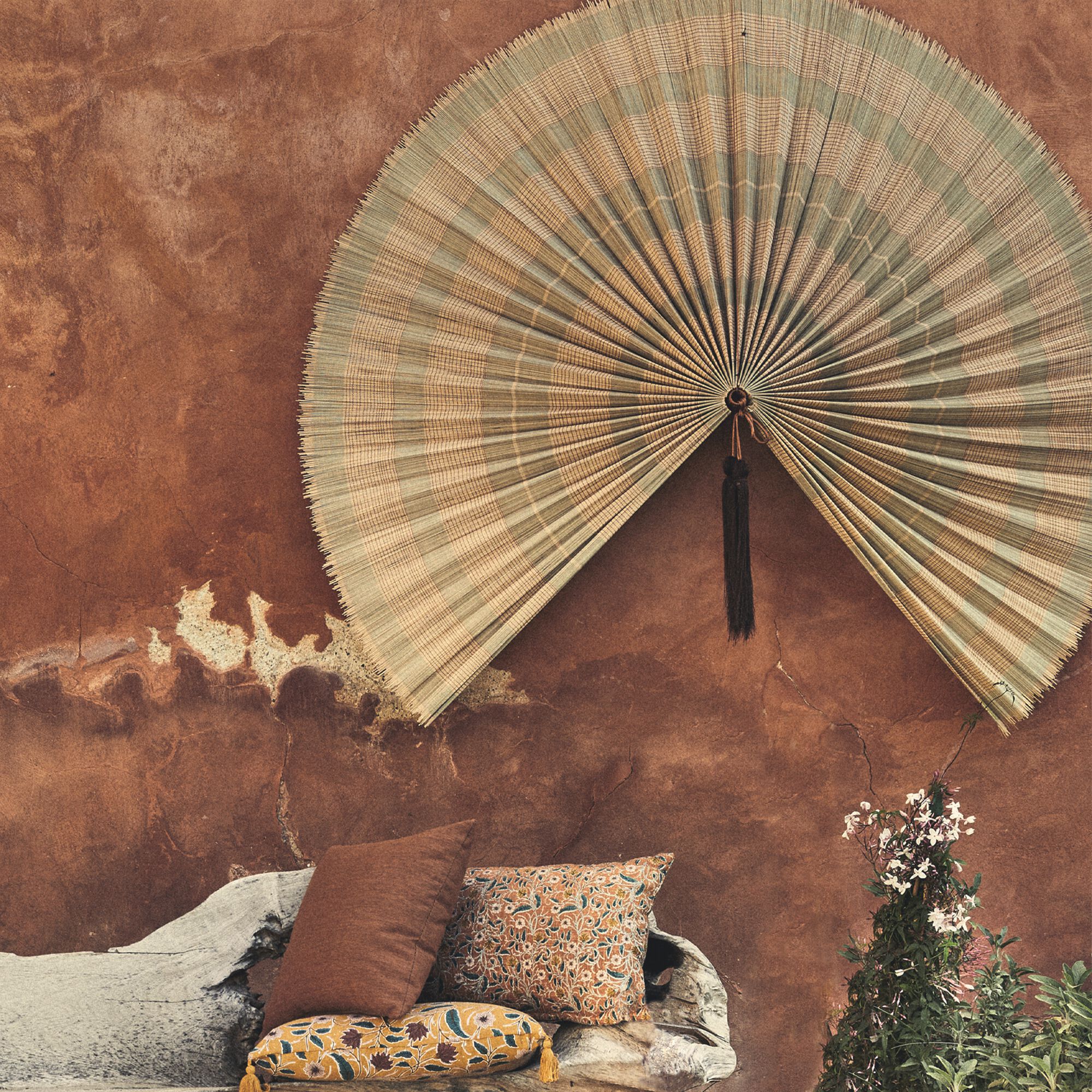 VAYOU - Déco murale éventail en bambou - naturel L155cm