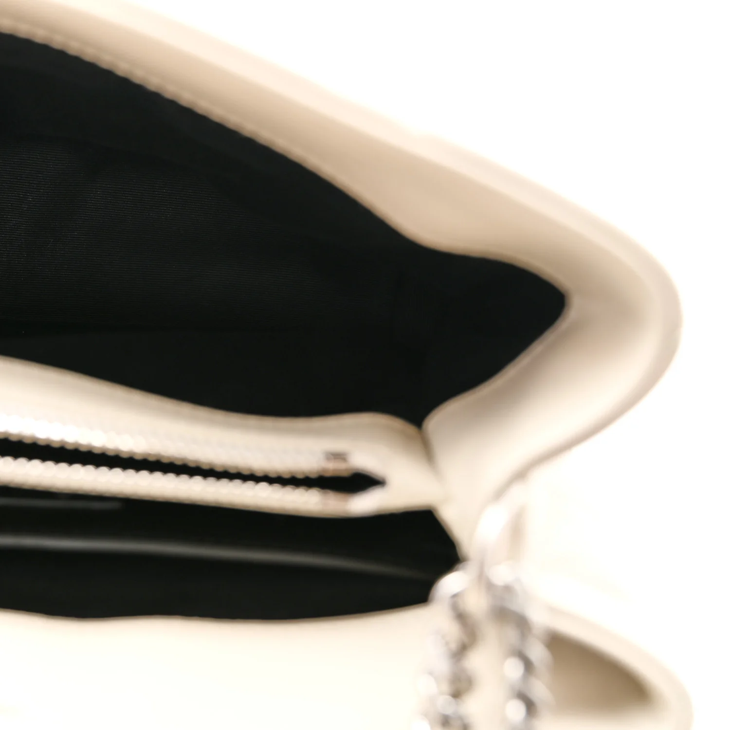 Calfskin Y Quilted Monogram Small Loulou Chain Satchel Ivory