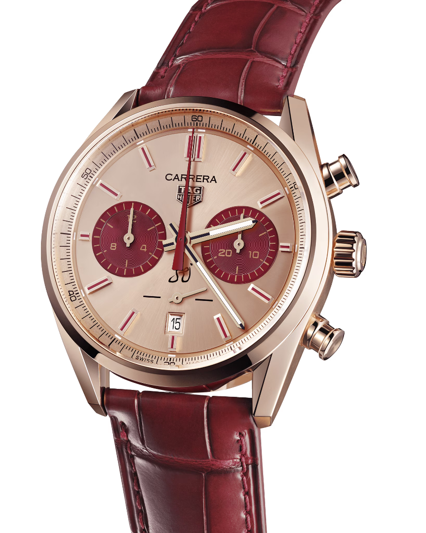 【Super Clone】TAG Heuer Carrera Chronograph Automatic 42 mm Gold 5N CBN2048.FC8323