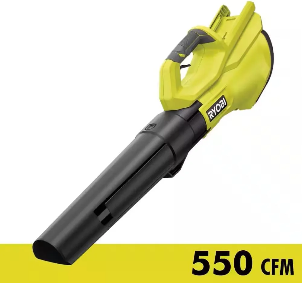 RYOBI 40 - Volt Lithium - Ion Cordless Variable - Speed 120 MPH 550 CFM Leaf Blower (Tool - Only); Battery and Charger Not Included, Green, RY40LB01B