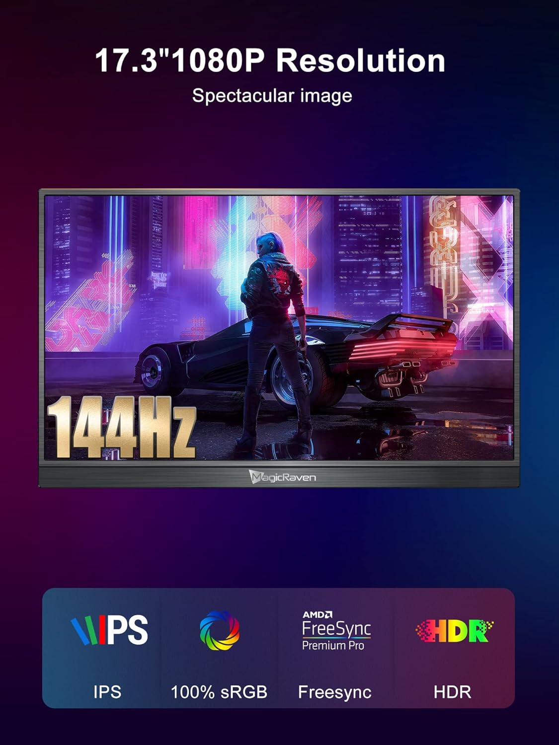144HZ Portable Gaming Monitor  17.3