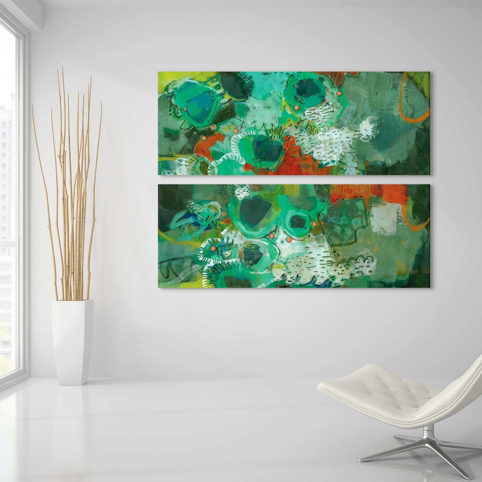 Lolly II Frameless Free Floating Tempered Glass Panel Graphic Wall Art, 63" x 24" x 0.2", Ready to Hang(Lolly II) - Image 9