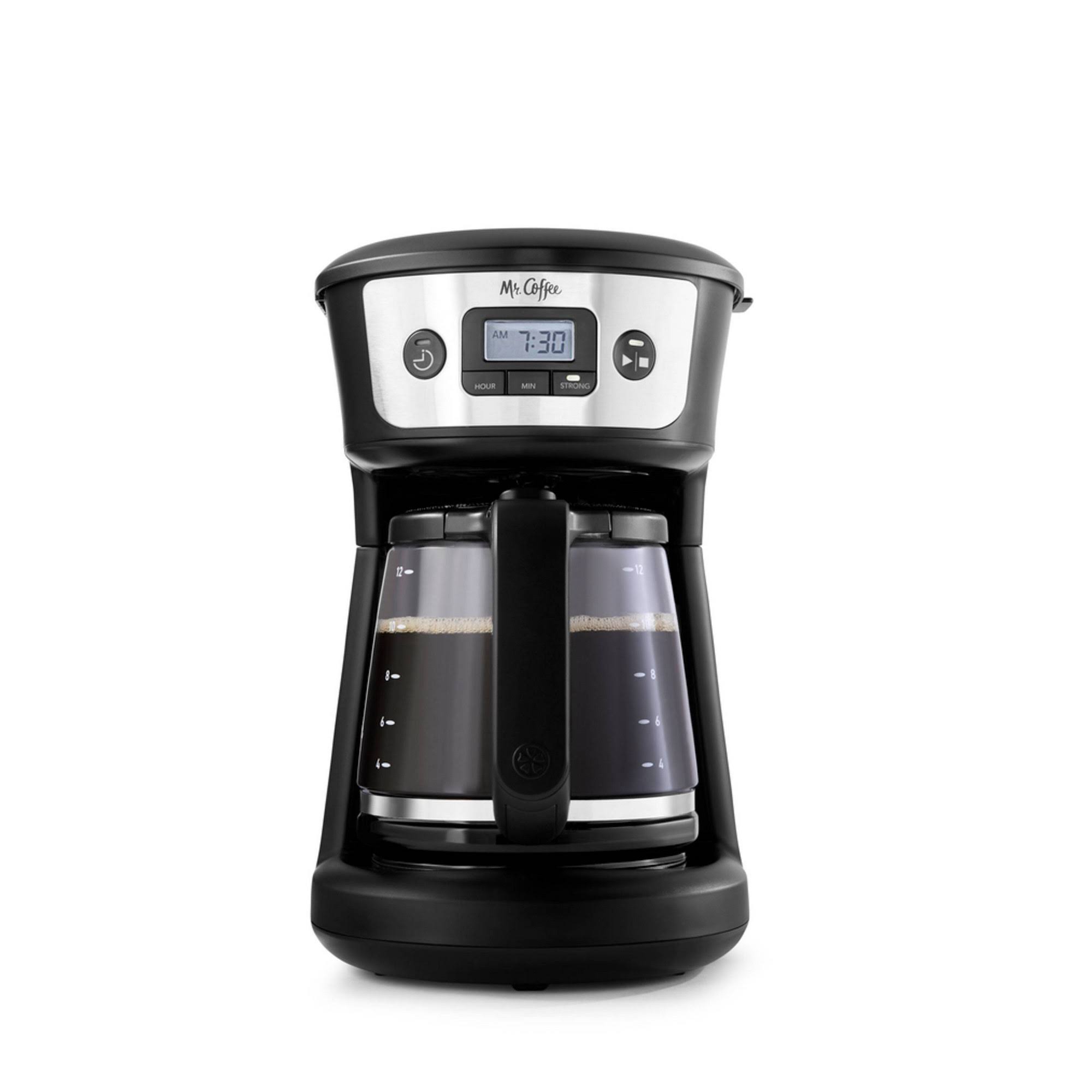Mr. Coffee - 12-Cup Programmable Coffee Maker, Strong Brew Selector