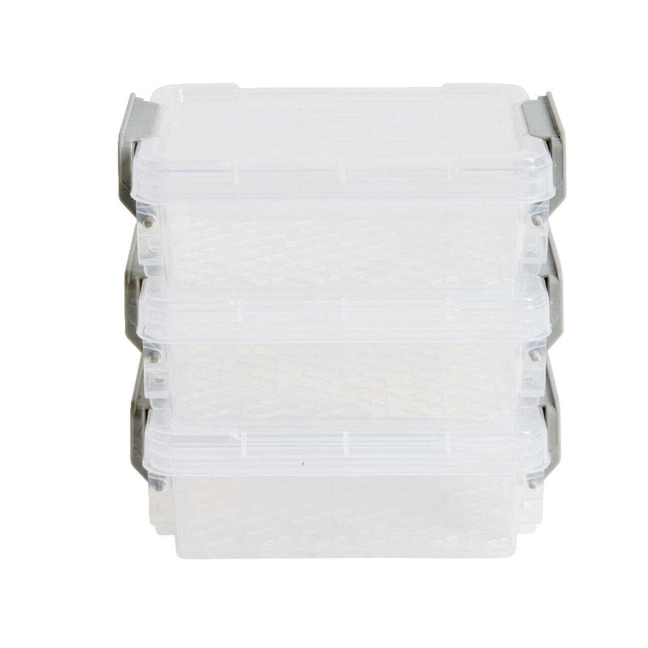 Lot de 8 boîtes de rangement 3 tailles plastique transparent - 2 modèles