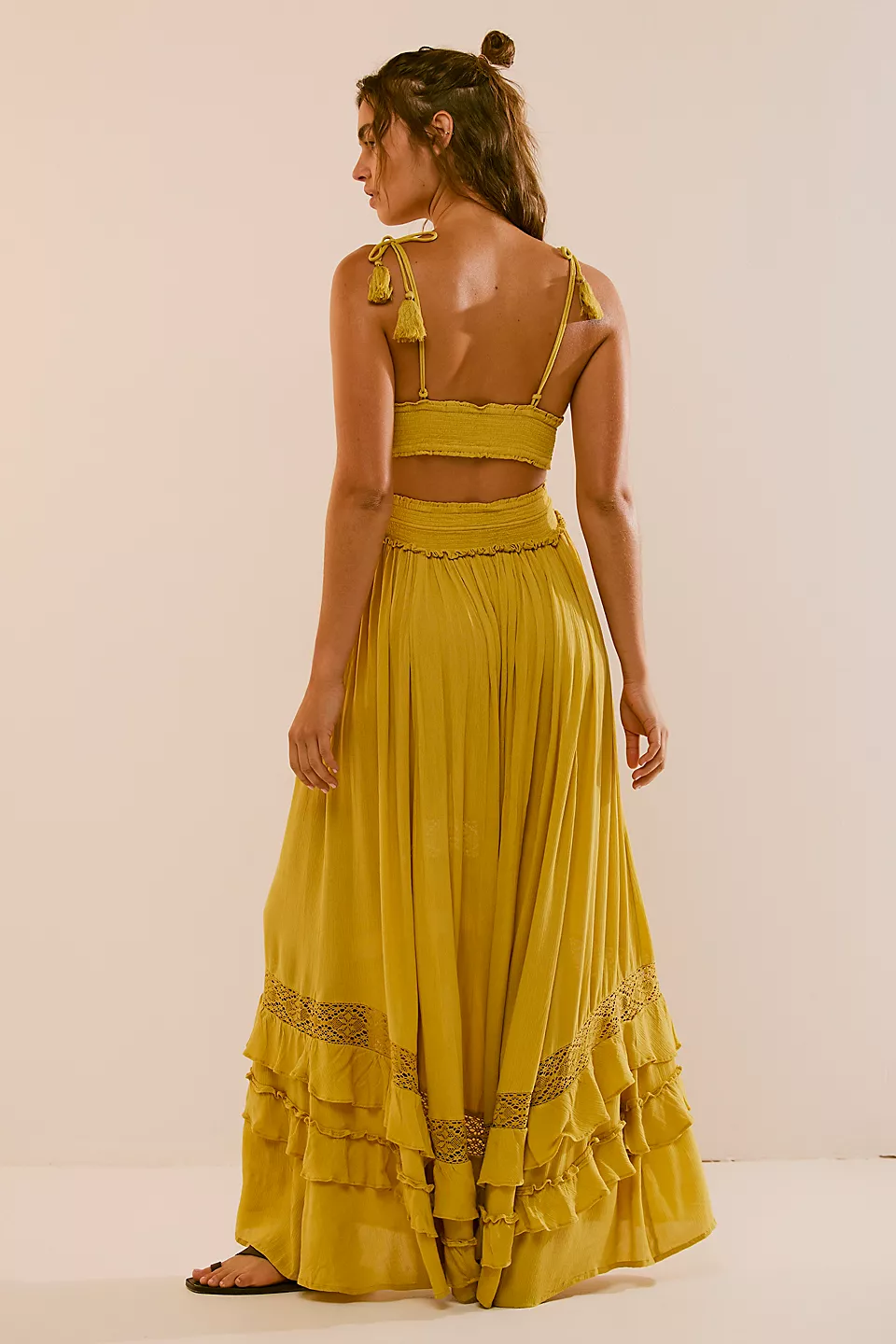 Santa Maria Maxi Dress-Mossy Gold