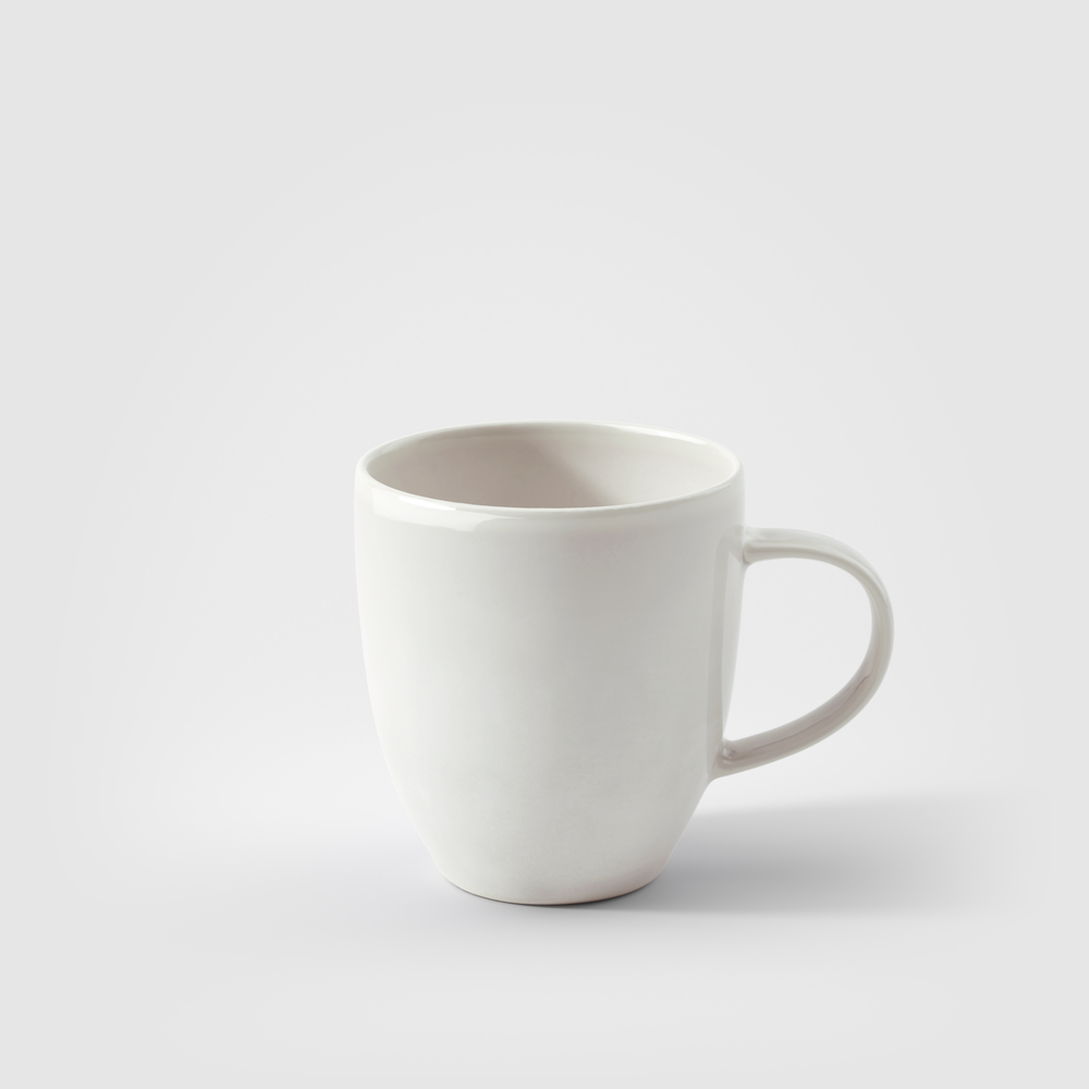 Crafted Coffee mug - White, 12.2 oz, Premium Porcelain