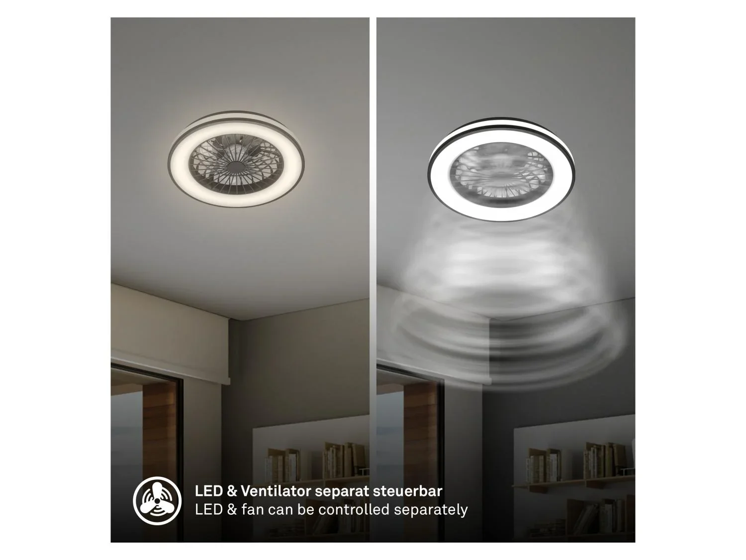 Briloner Ventilateur de plafond LED