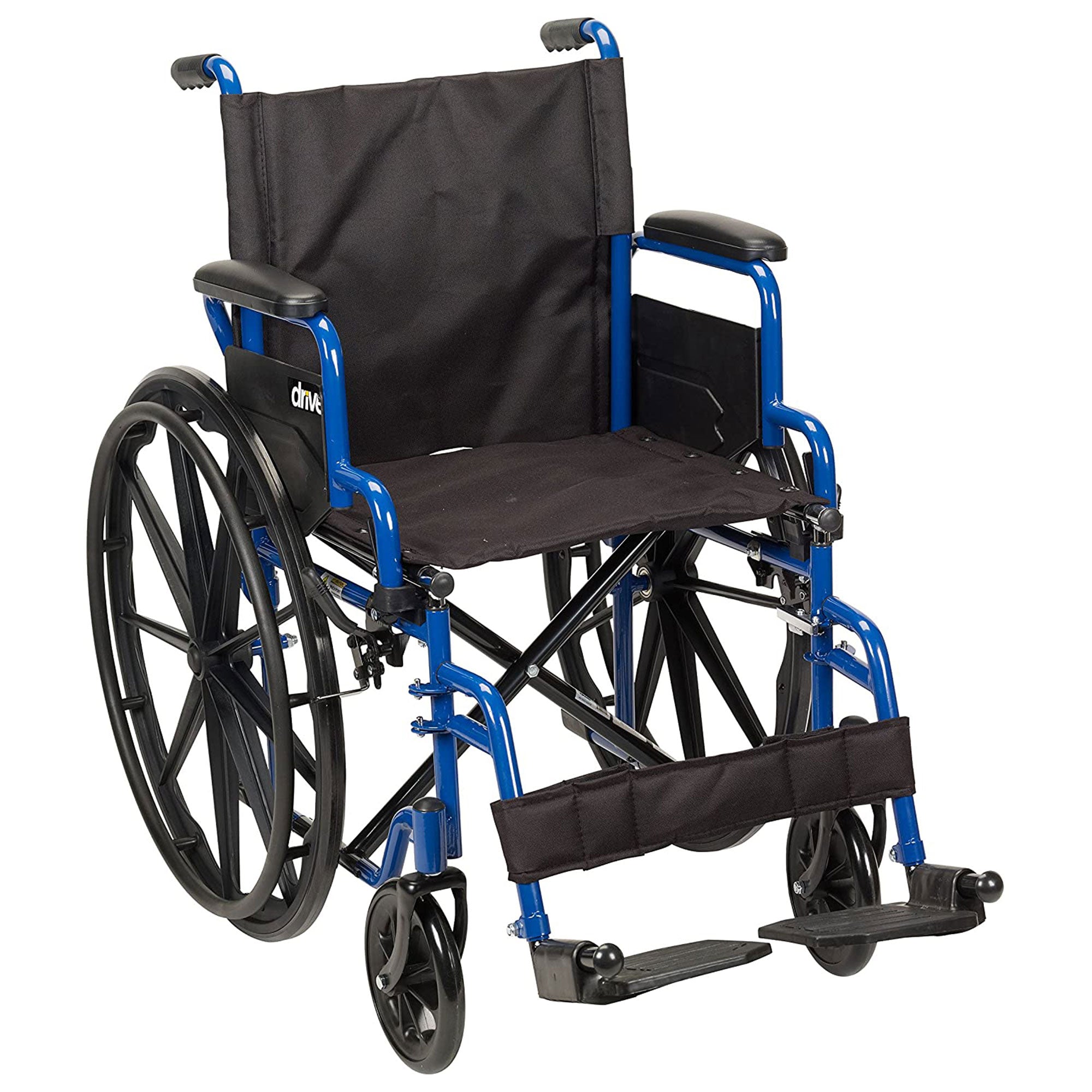 Fauteuil roulant pliant léger Drive Medical Blue Streak avec siège de 51 cm de large
