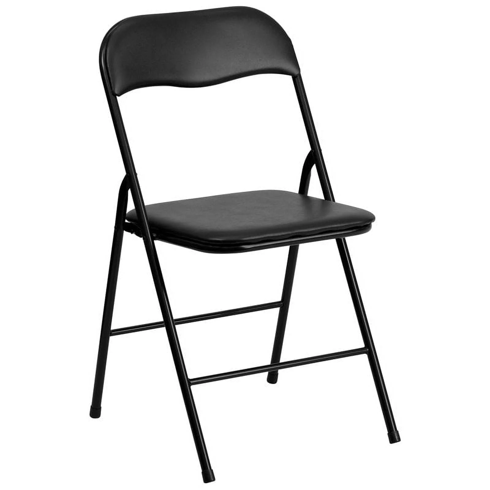 5 Piece Folding Card Dining Table and Chair Set in Black - Image 5