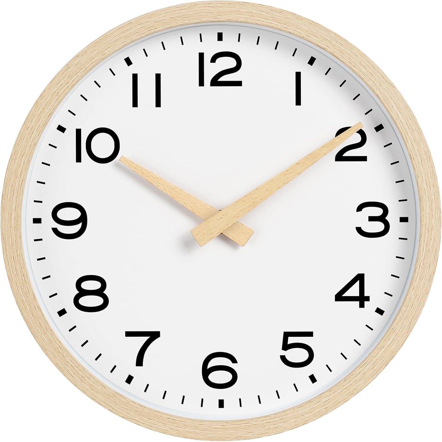 AKCISOT 10 Inch Wall Clock, Silent Battery Operated Analog Clock, Black |   Classroom |   Kitchen |   Office |   Easy to Read Numbers |   Garage