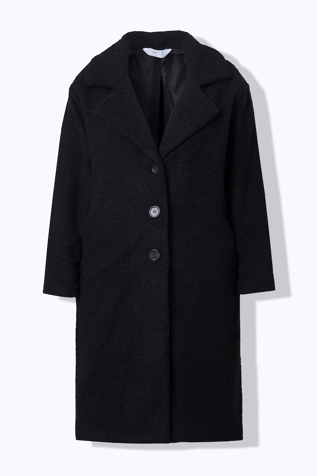 A-Line Teddy Coat with ANGEL Inscription on Back