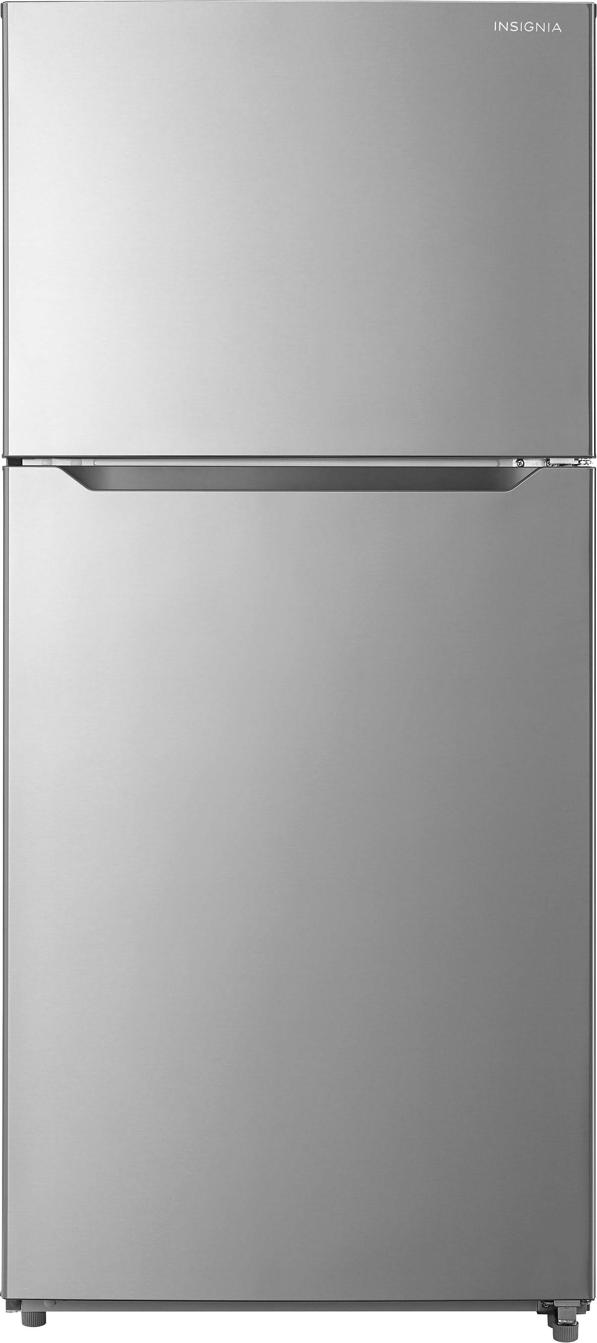 Insignia - 20.5 Cu. ft. Top-Freezer Refrigerator - Stainless Steel