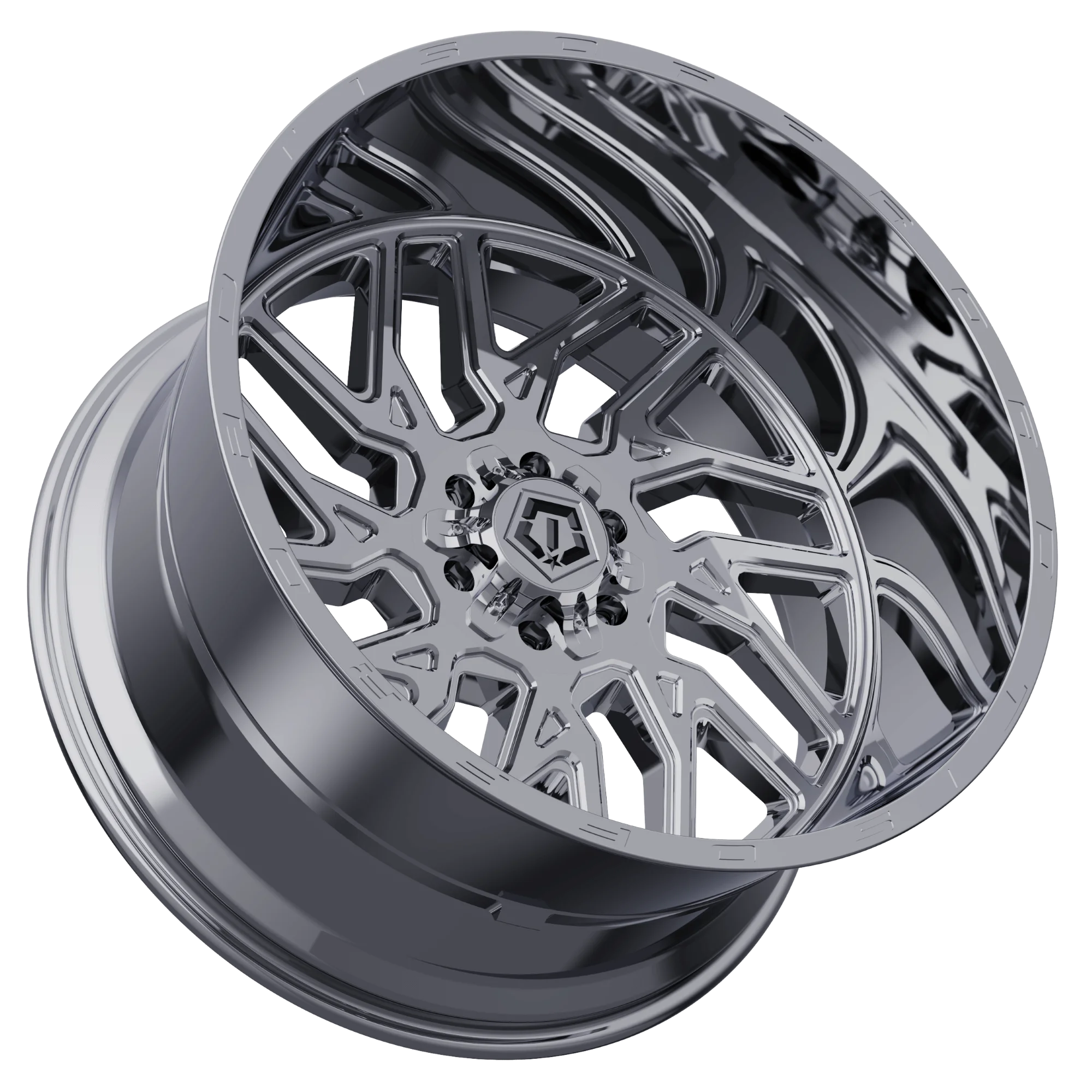 544C Chrome Wheel Rim, 24" x 14" 5 x 5"/5 x 5.5" -76mm, 544C-2440976 - Image 3