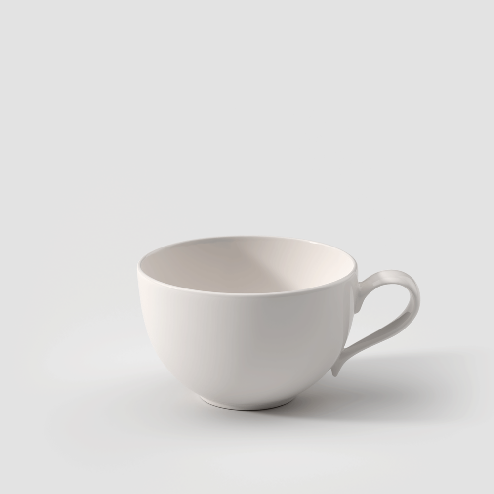 New Cottage Cappuccino cup - White, 9.9 oz, Premium Porcelain