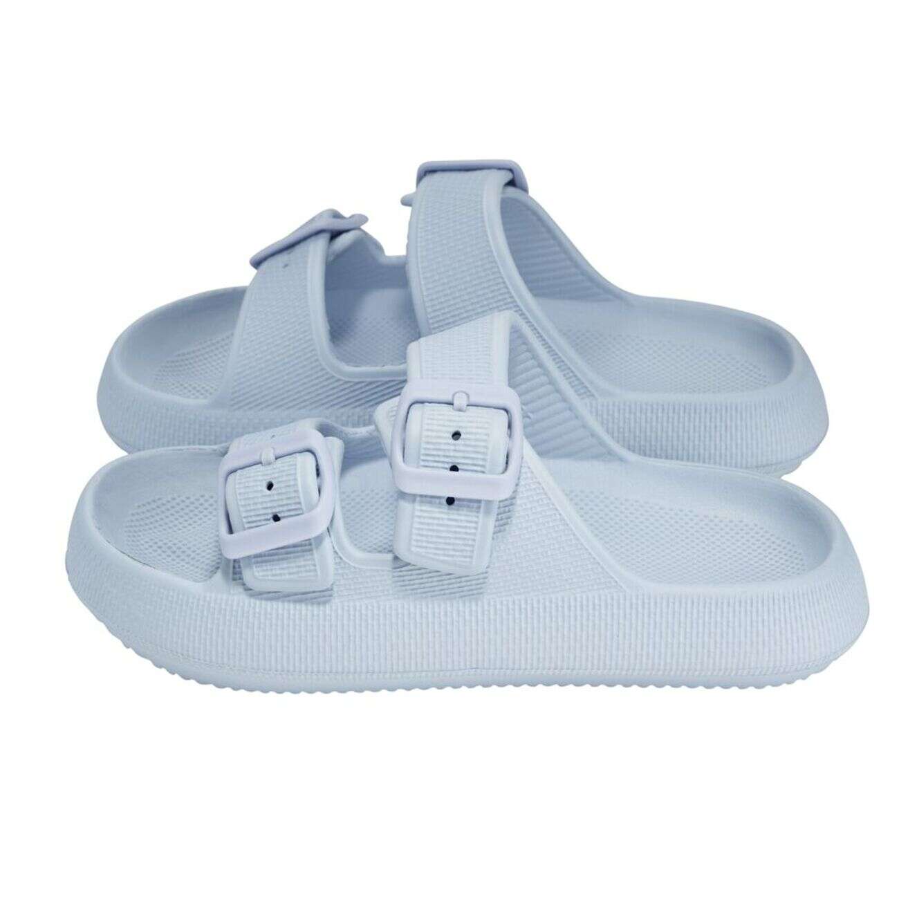 Sandales enfant 2 brides plastique bleu 30/31