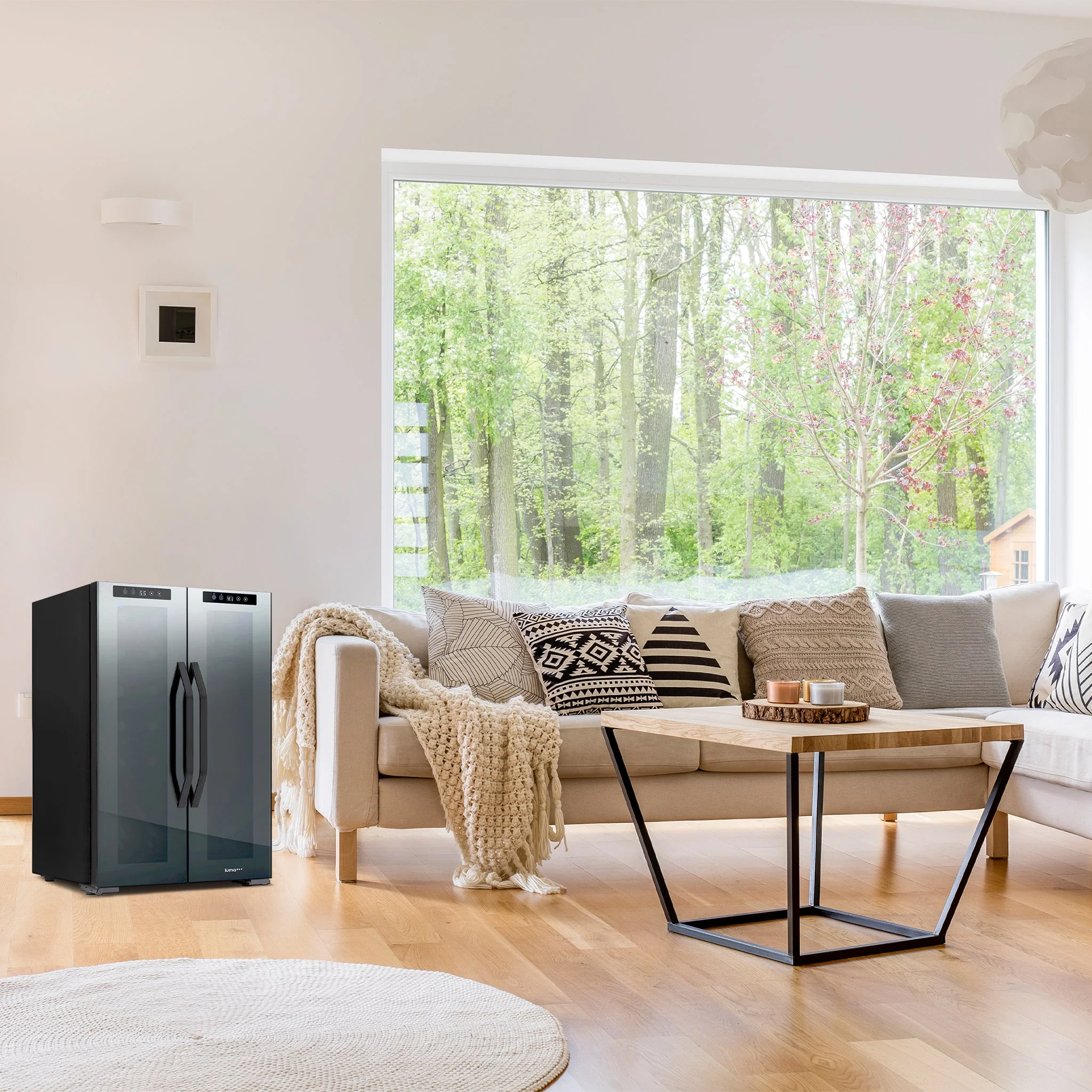 Luma Comfort 39-Can, 12-Bottle Freestanding Dual Zone Beverage Fridge - 20