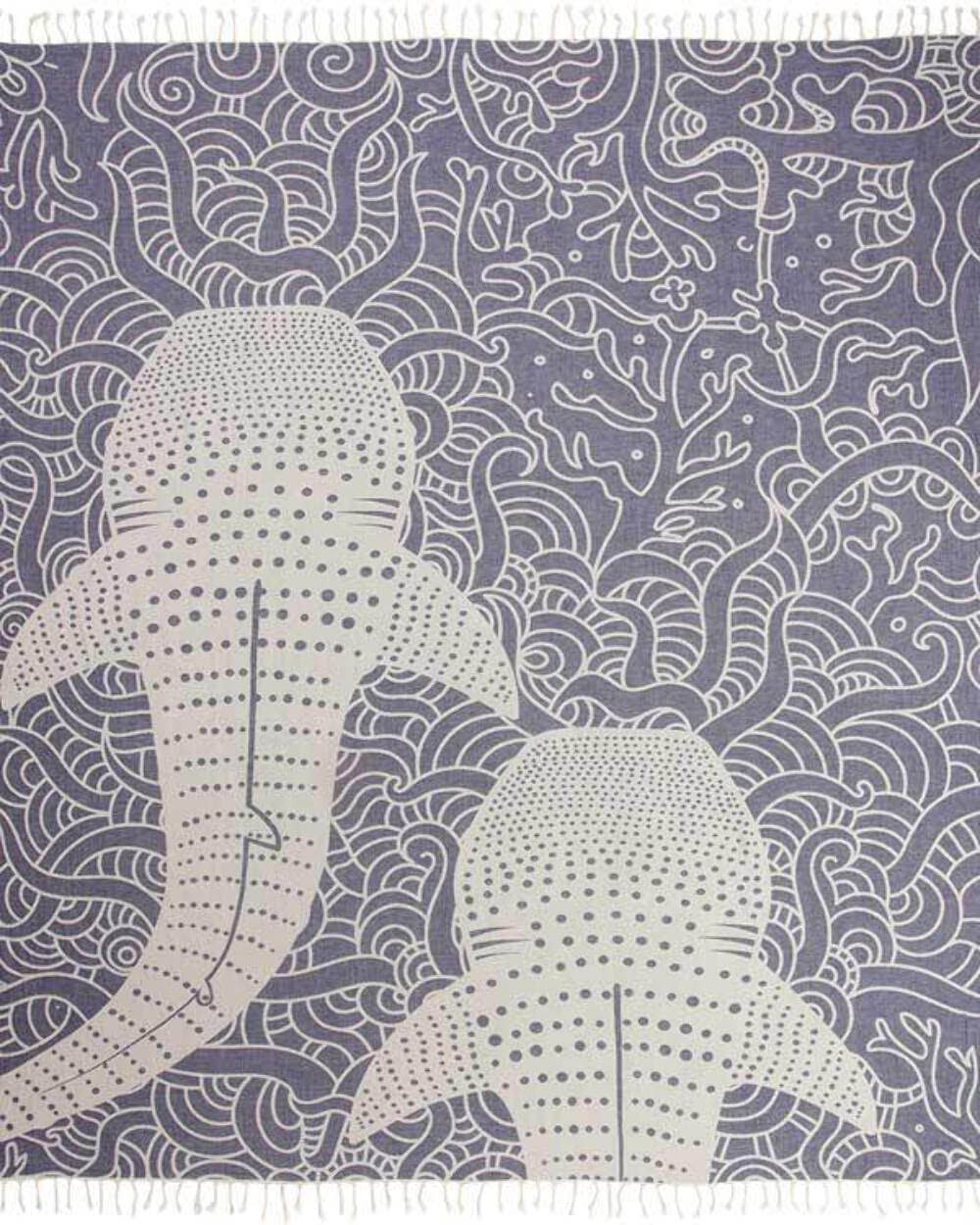 Sand Cloud Whale Shark XL - Sand Free, Sand Resistant, Sandless Extra Large Turkish Beach Towel
