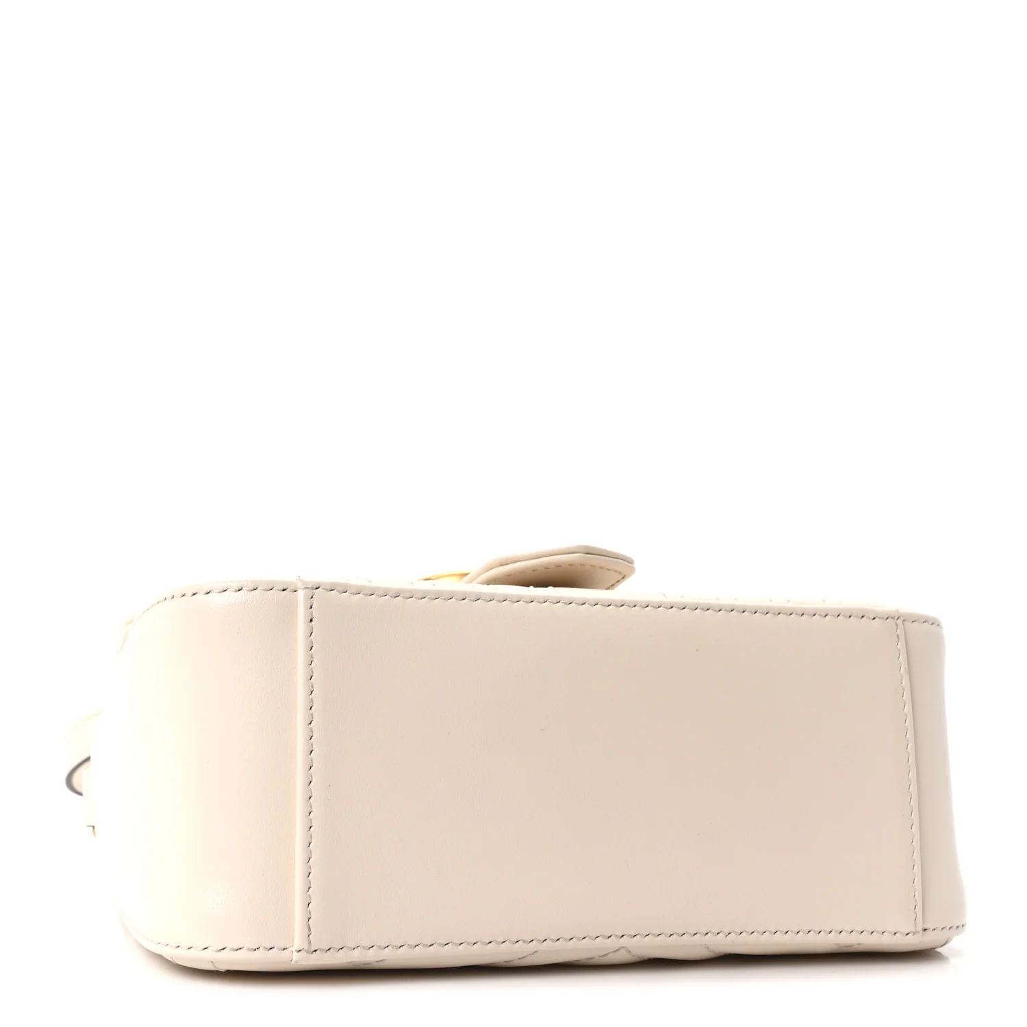 Calfskin Matelasse Mini GG Marmont Top Handle Shoulder Bag White