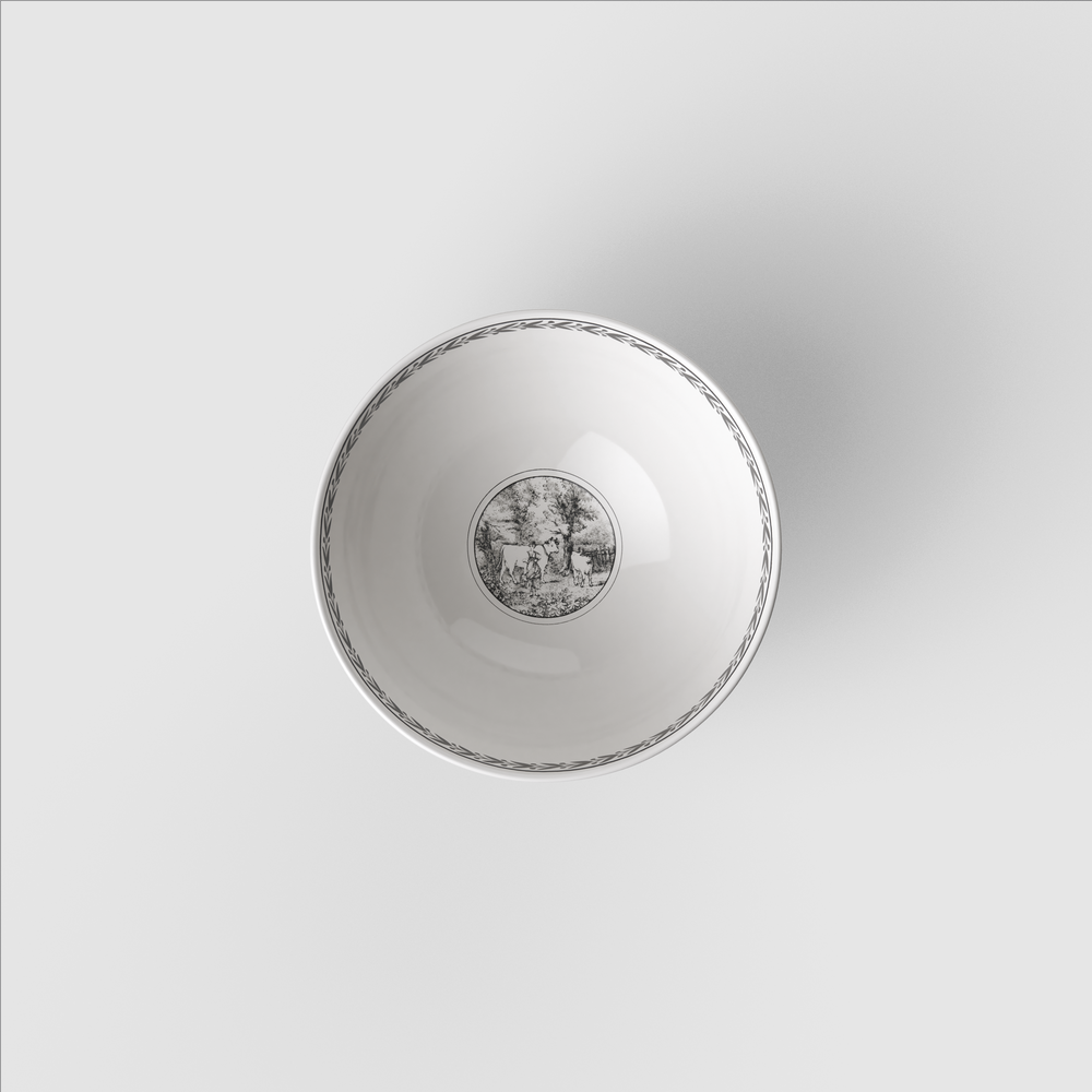 Audun Appetizer/ Dessert Bowl - Multi-colored, 5.1 oz, Premium Porcelain