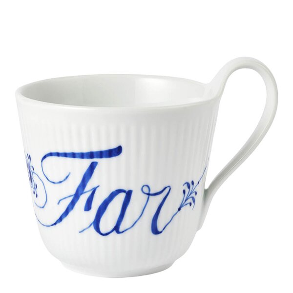 Alphabet Collection krus Far 33 cl blå/hvit