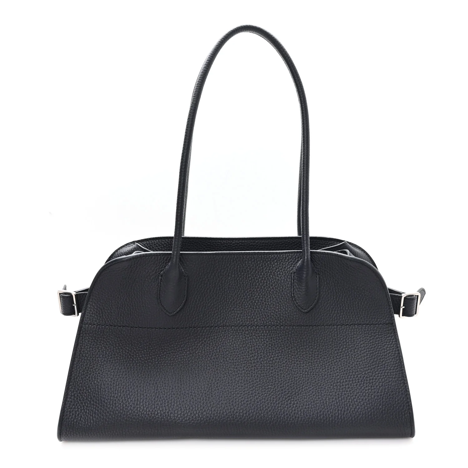 Matte Grained Calfskin Margaux Shoulder 12 Marine