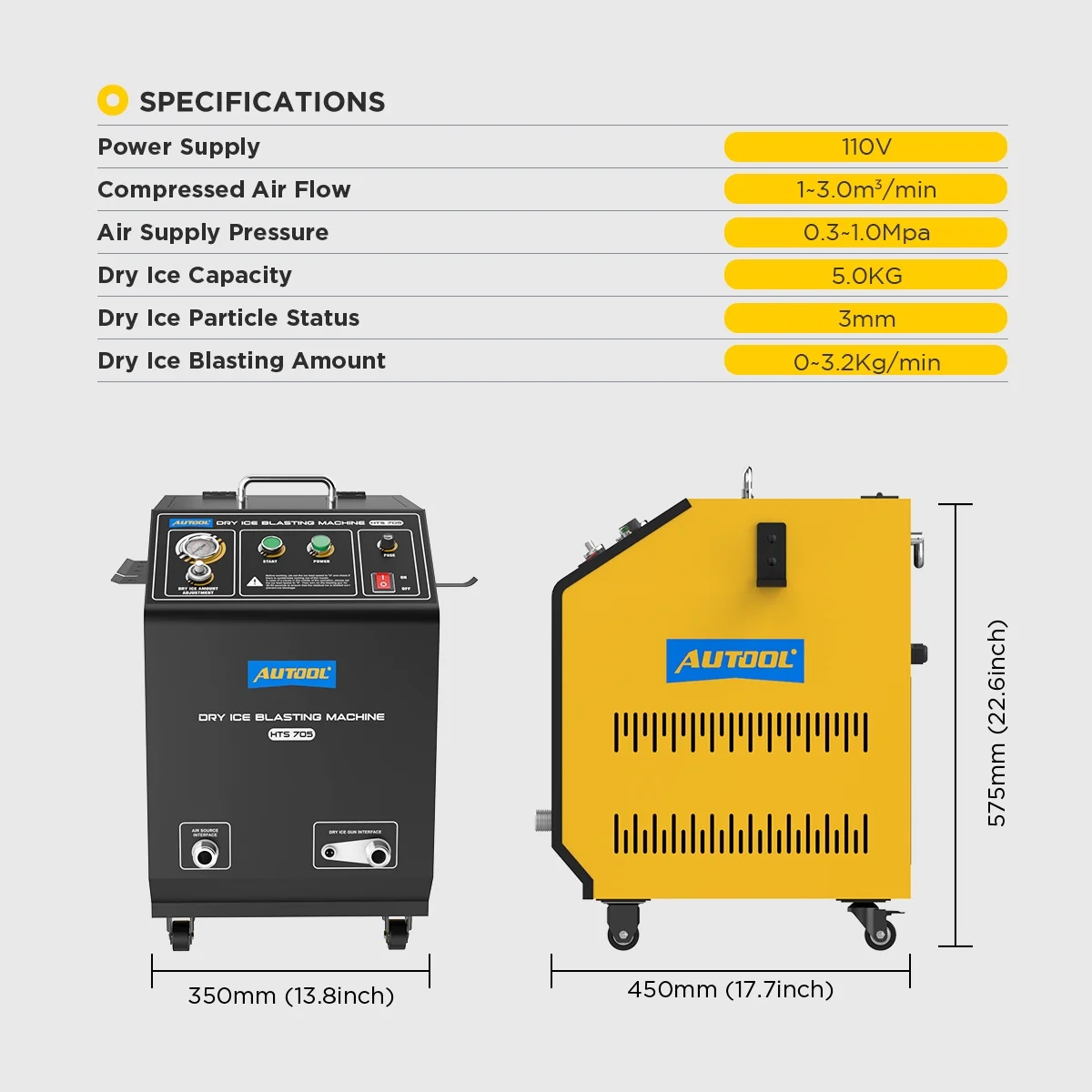 Automotive Dry Ice Cleaning Machine Car Engine Throttle Carbon Deposit Cleaner Exhaust Pipe Pressure Washer 110V/220V Dry Ice Blasting Clean Machine for All Cars, HTS705(HTS705) - Image 10