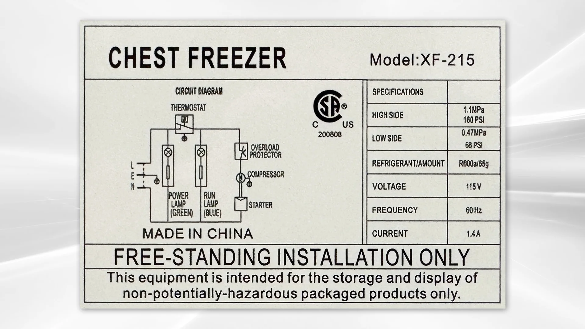 33 in. Chest Freezer 7.2 Cu. Ft. Deep Freezer with Top Open Door, White - Image 9