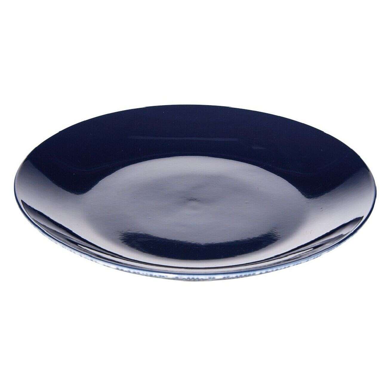 Assiette à dessert décor feuillage bleu et blanc Ø20cm