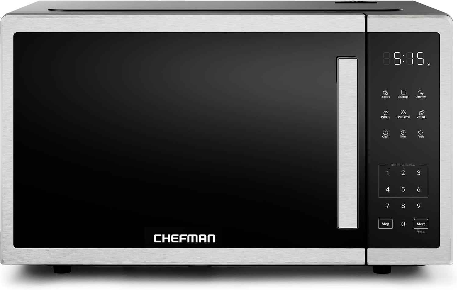 Chefman Compact Countertop Microwave, 0.7 Cu Ft, 700W, Stainless