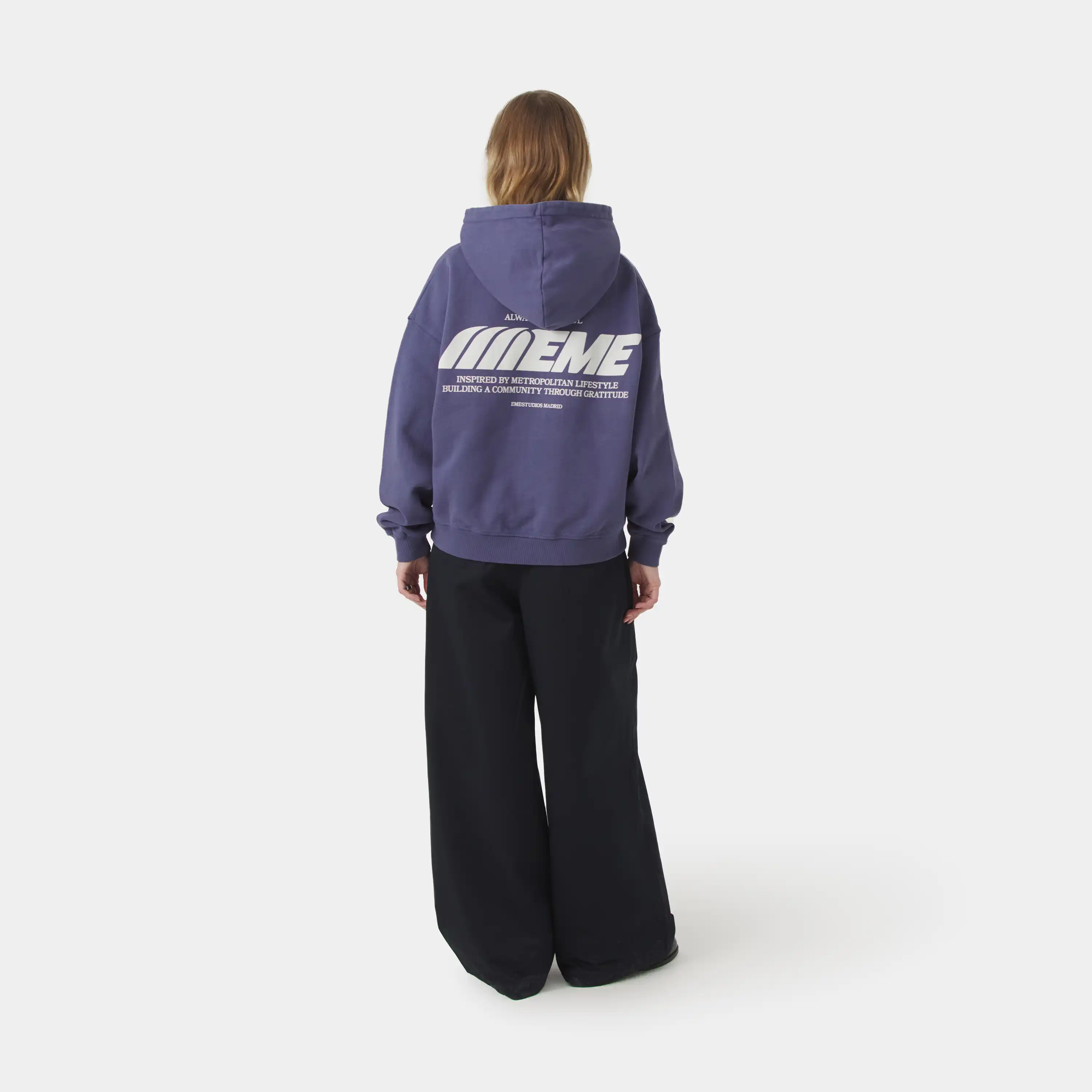 Builder Crown Blue Oversized Hoodie