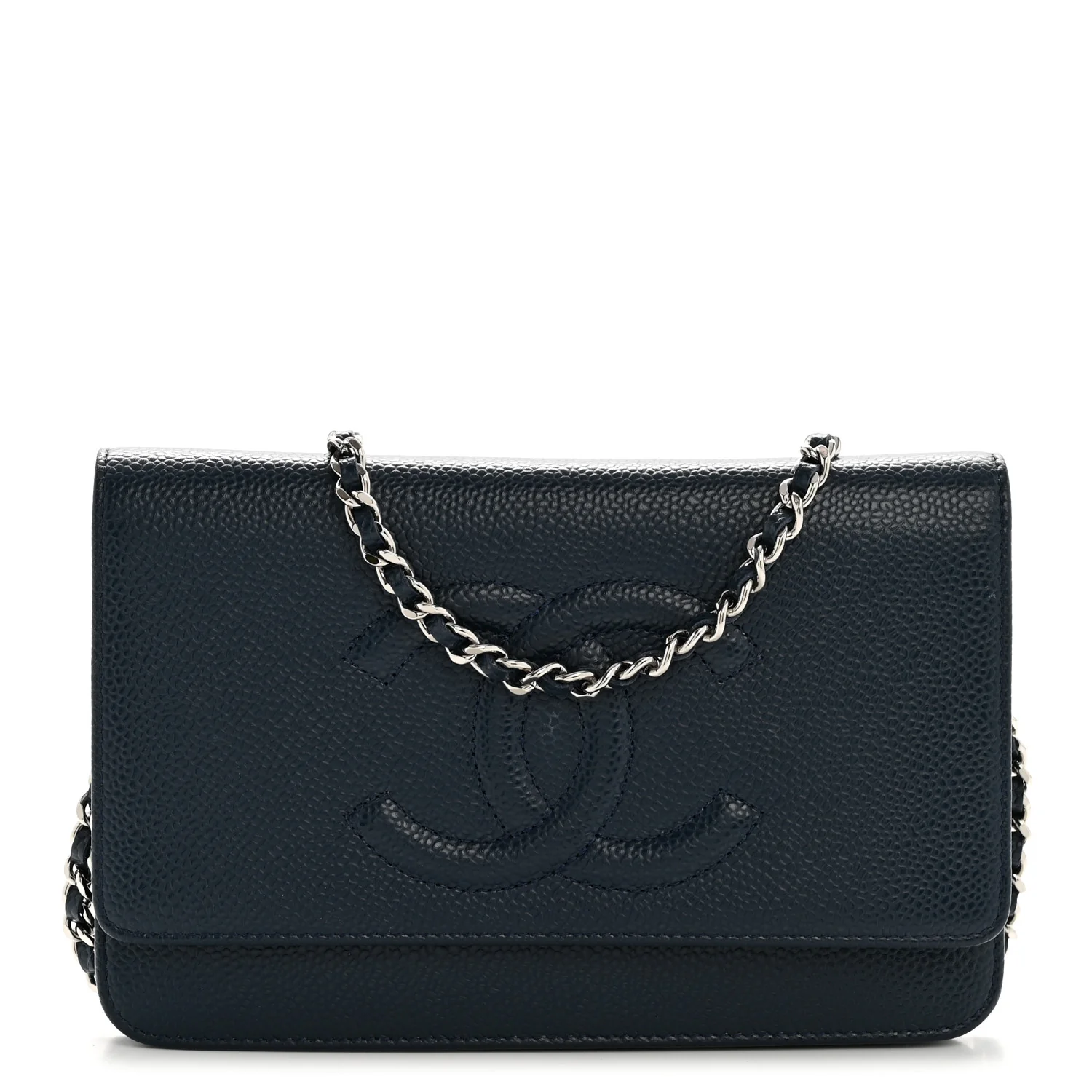 Caviar Timeless CC Wallet on Chain WOC Navy Blue
