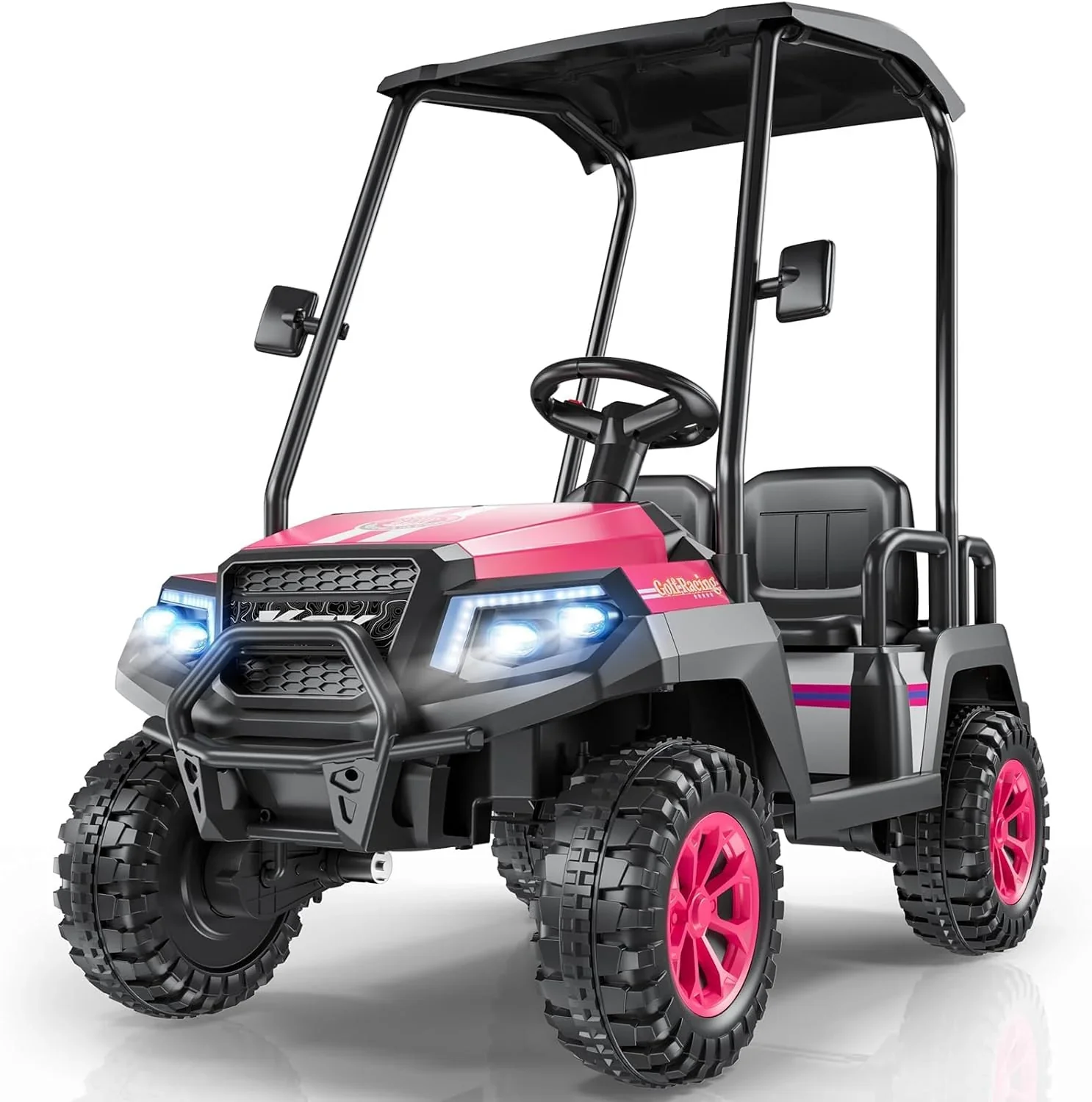 Voiturette de golf pour enfants R9 24V avec télécommande et auvent amovible