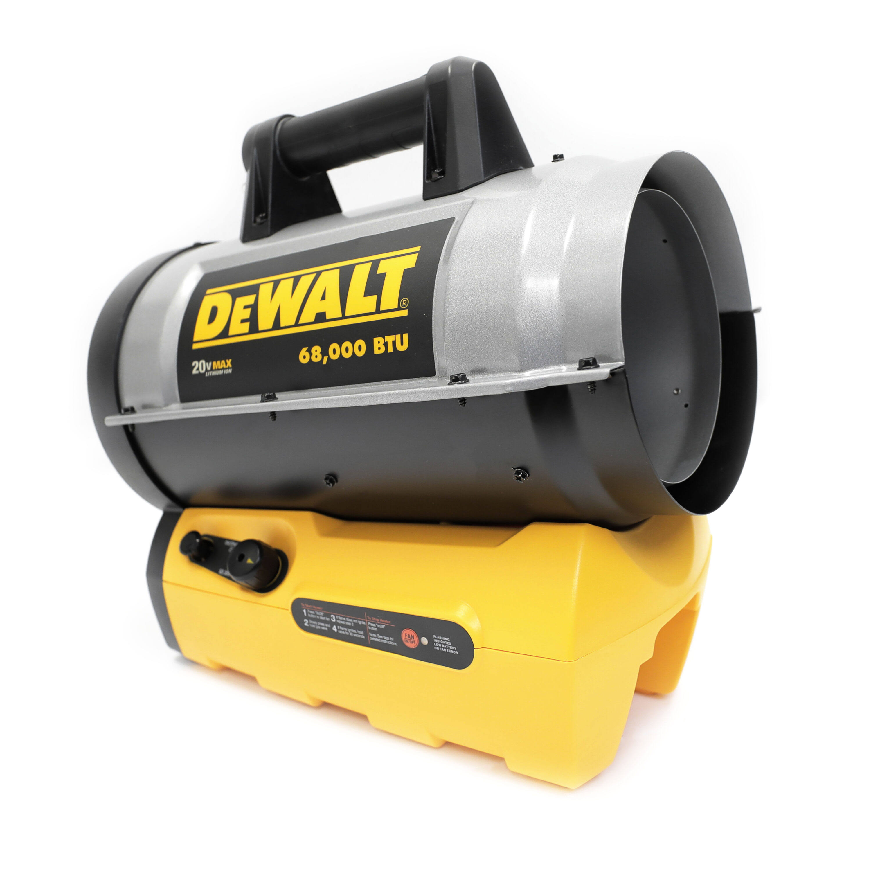 DeWalt 68,000 BTU Cordless Forced Air Propane Heater