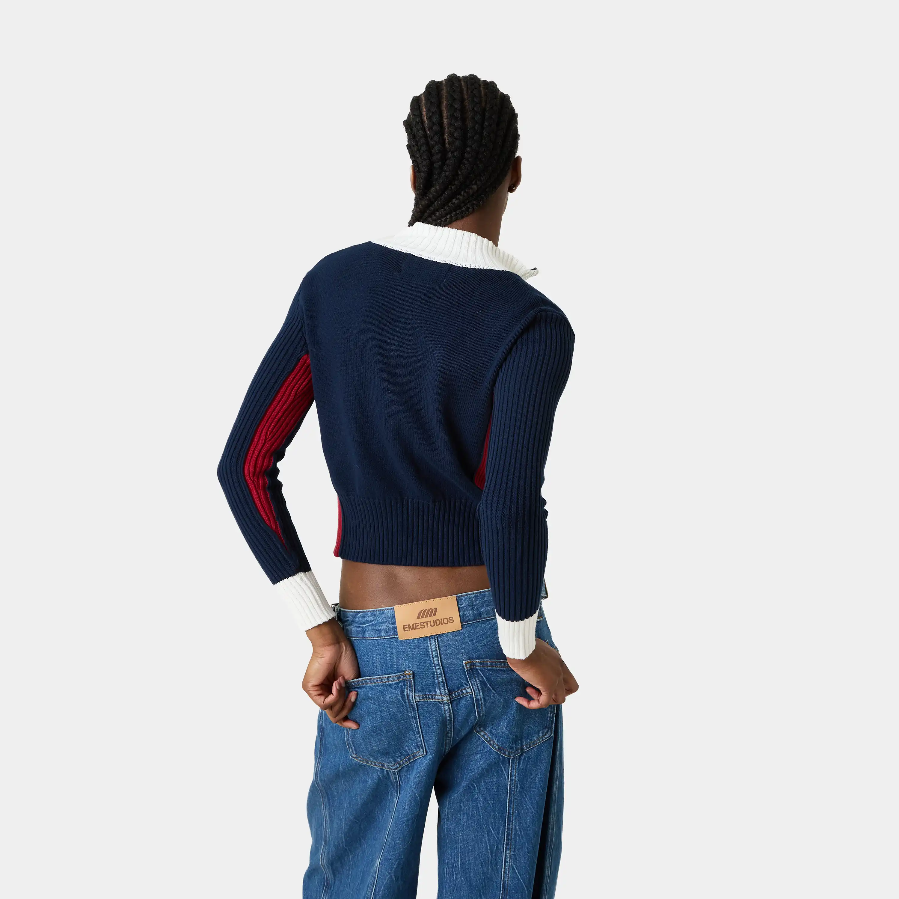 Betty Navy Zipper Knit