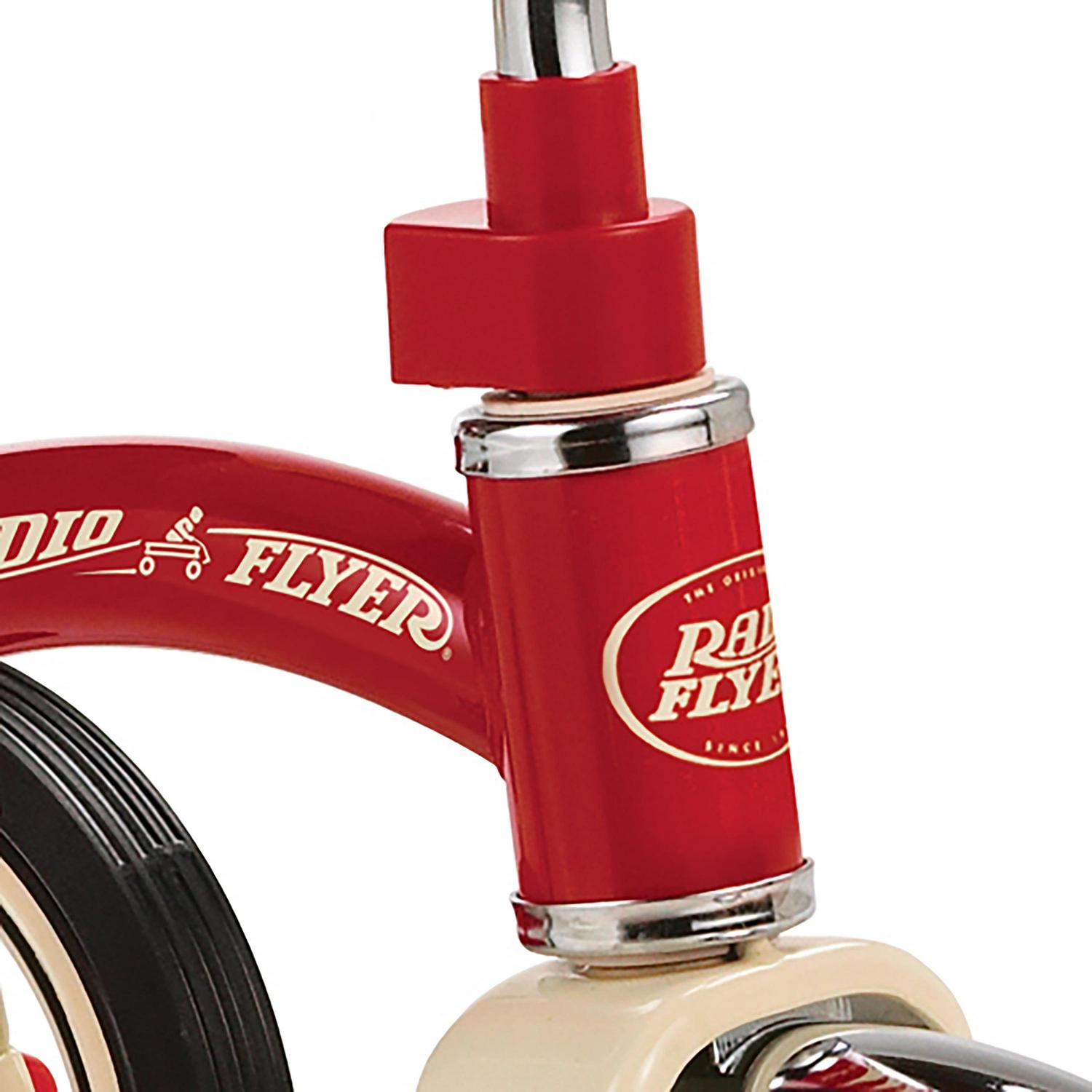 . Classic Red Dual Deck Tricycle. 12#8243; Front Wheel. Red - Image 3