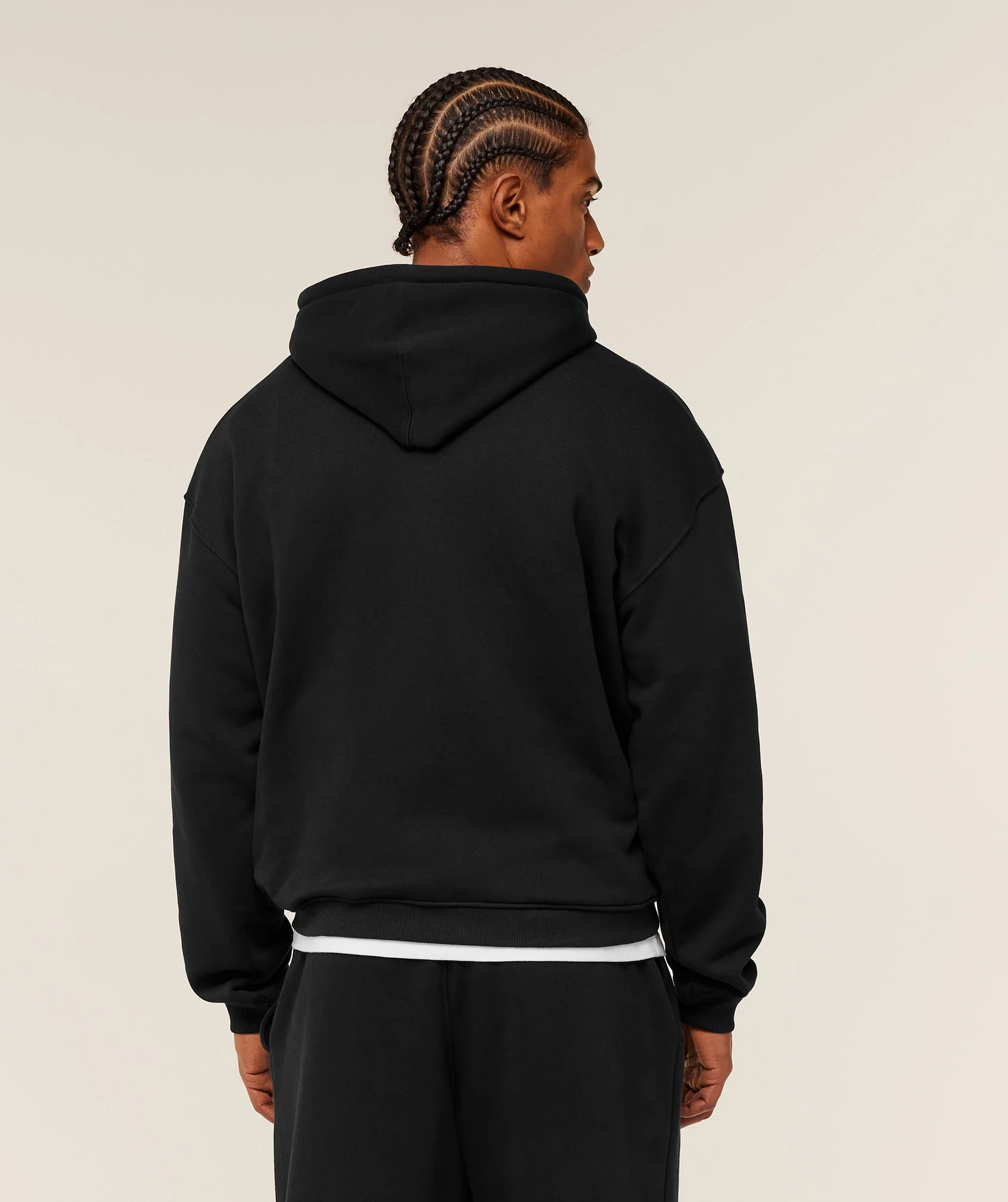 FADE GRAPHIC ZIP THROUGH HOODIE - Black