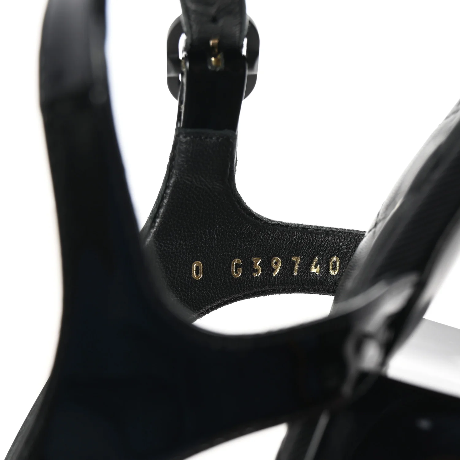 Patent CC Logo Thong Sandals 37 Black