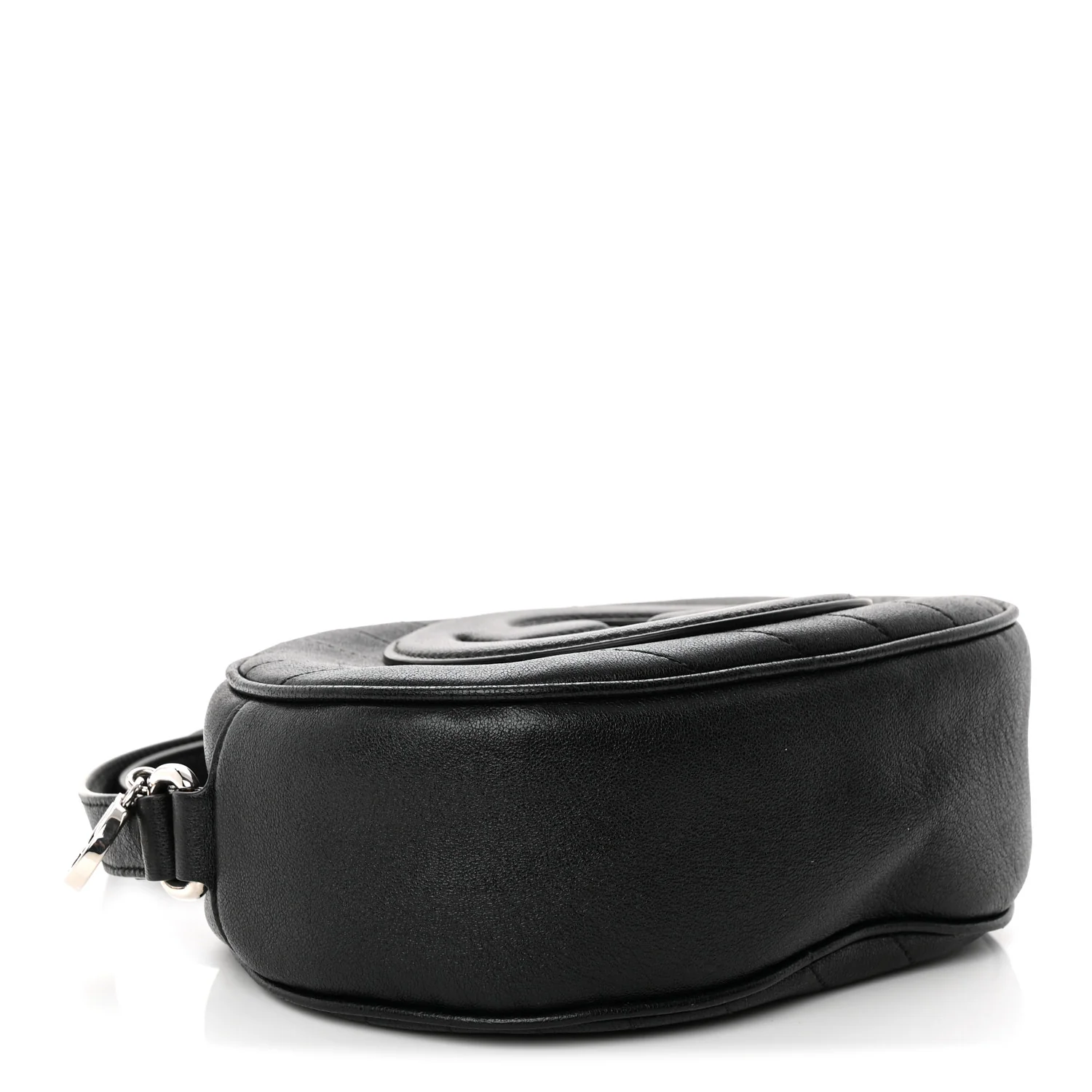 Sakai Be Green Calfskin Diagonal Stitched Mini Blondie Shoulder Bag Craclet Brown