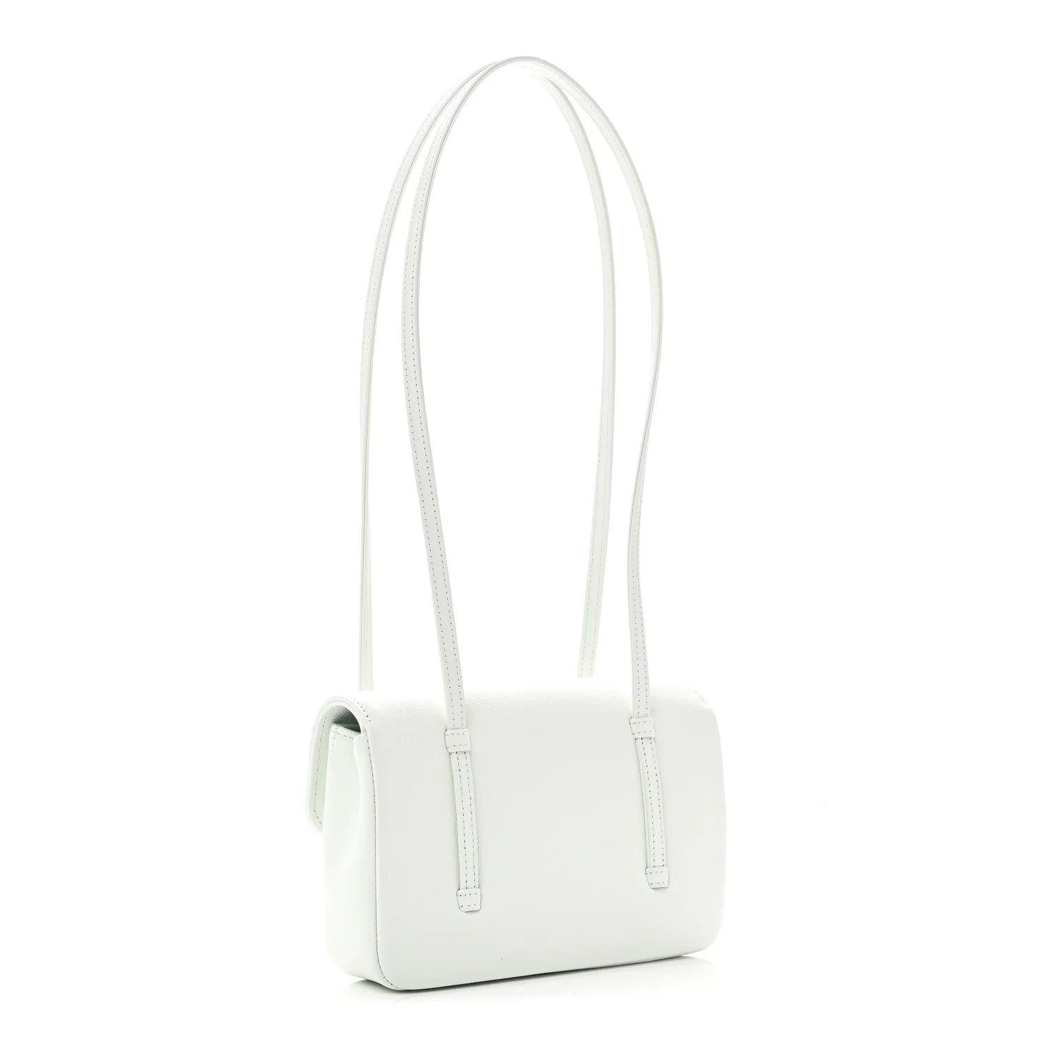 Shiny Caviar Mini Preppy Coco Shoulder Bag Light Blue