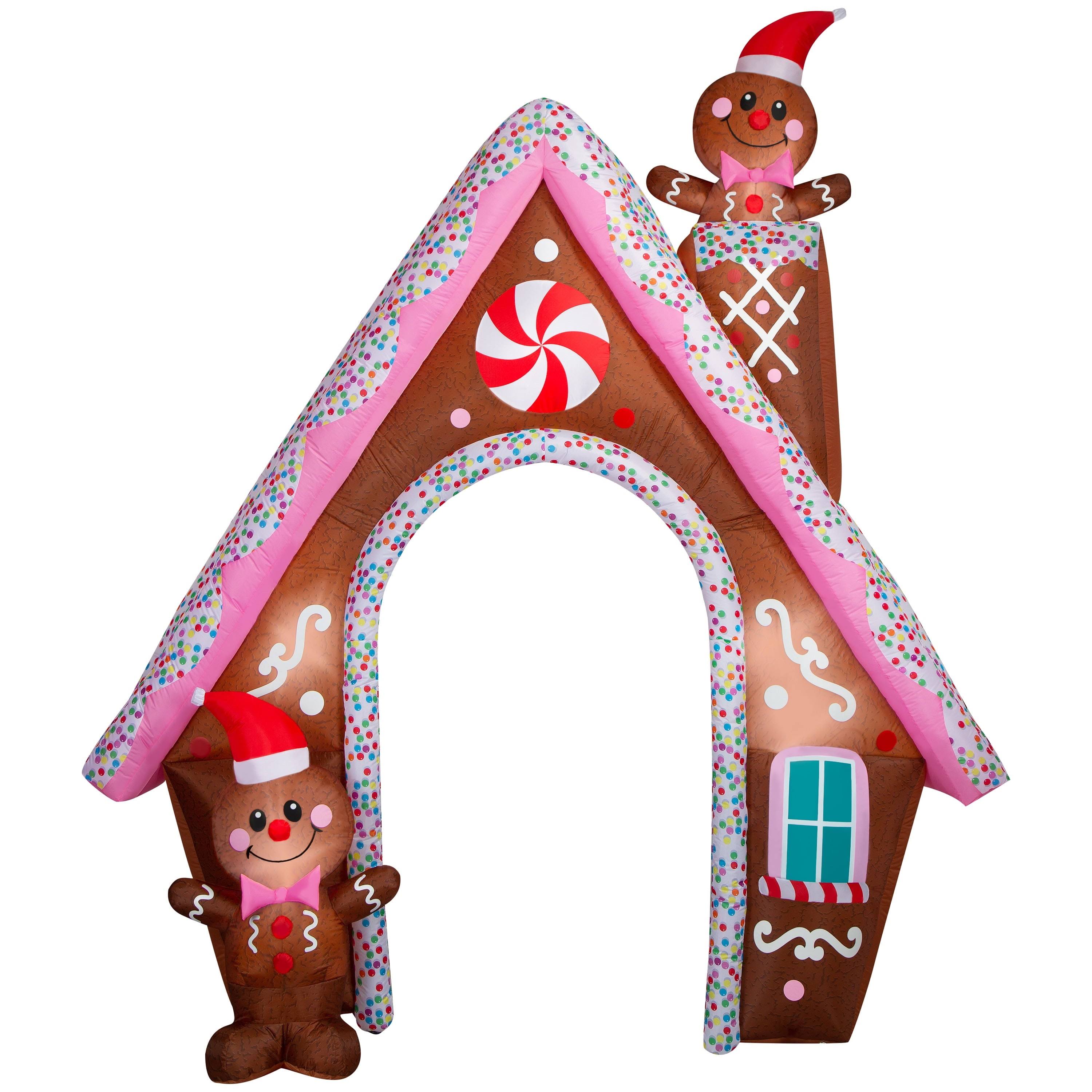Airblown Inflatables Christmas 11 Foot Archway Gingerbread Scene, by Holiday Time