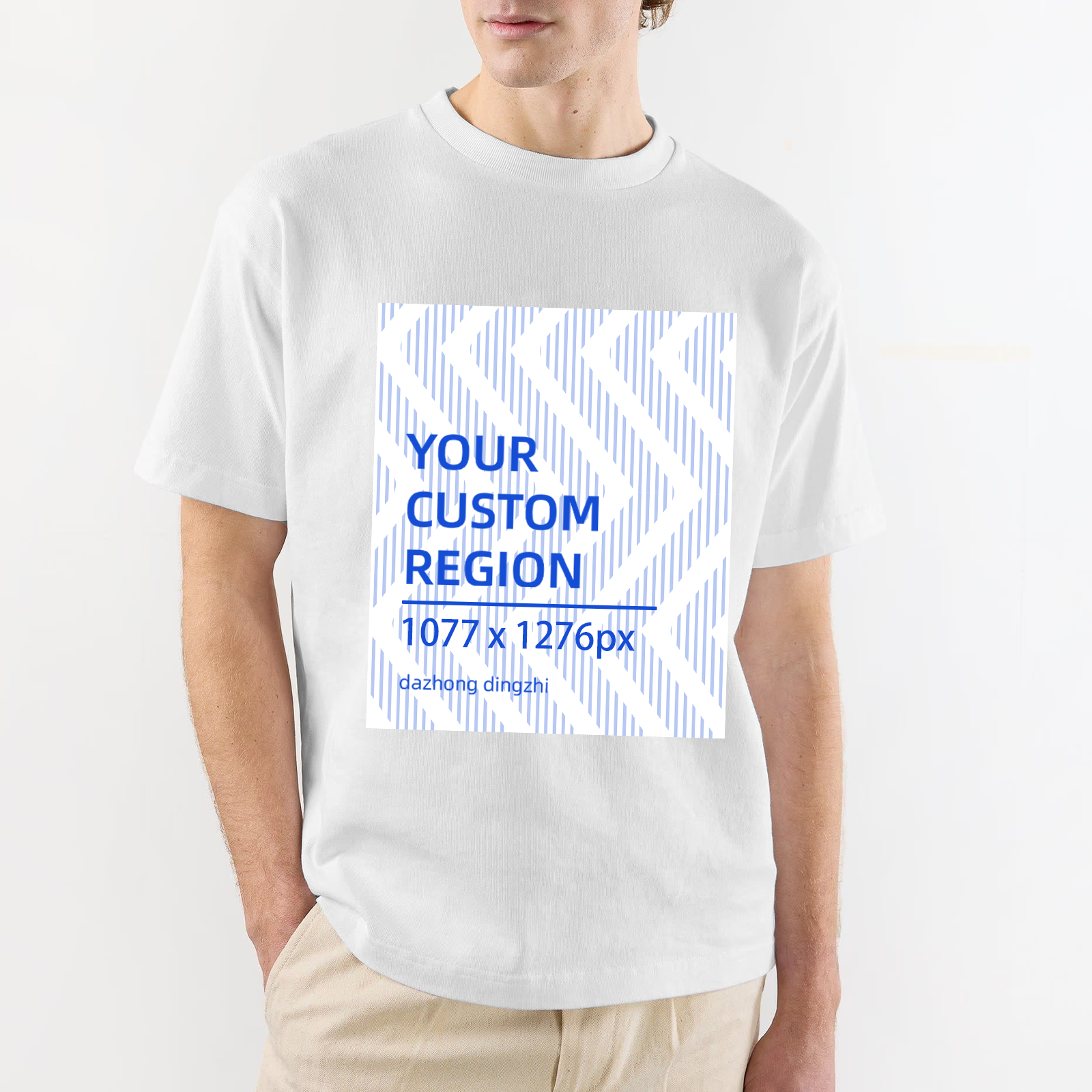 Supports custom pattern T-shirts - supports front, back custom printing, men
