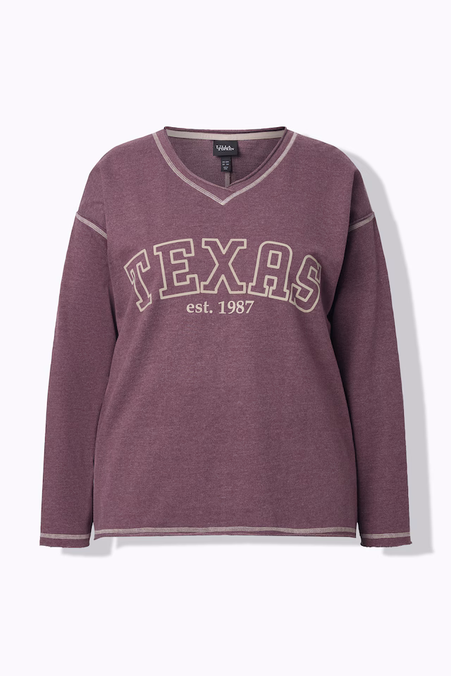 Texas Contrast Stitching Sweatshirt