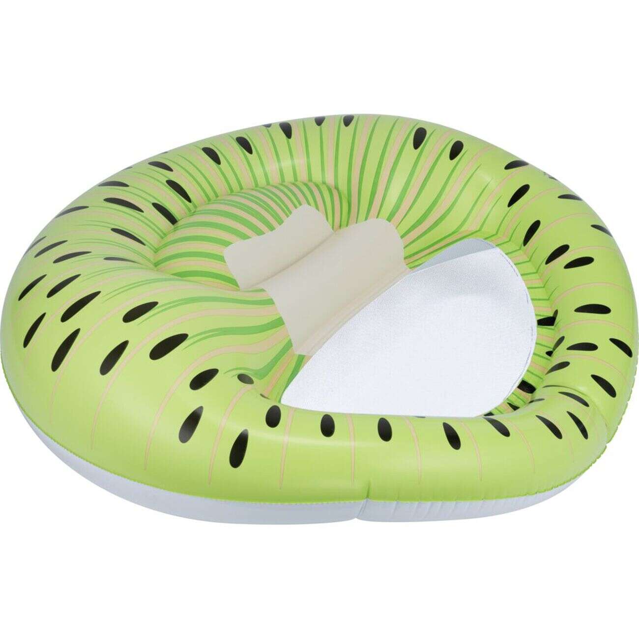 Siège de piscine gonflable forme kiwi 112x108xH18cm