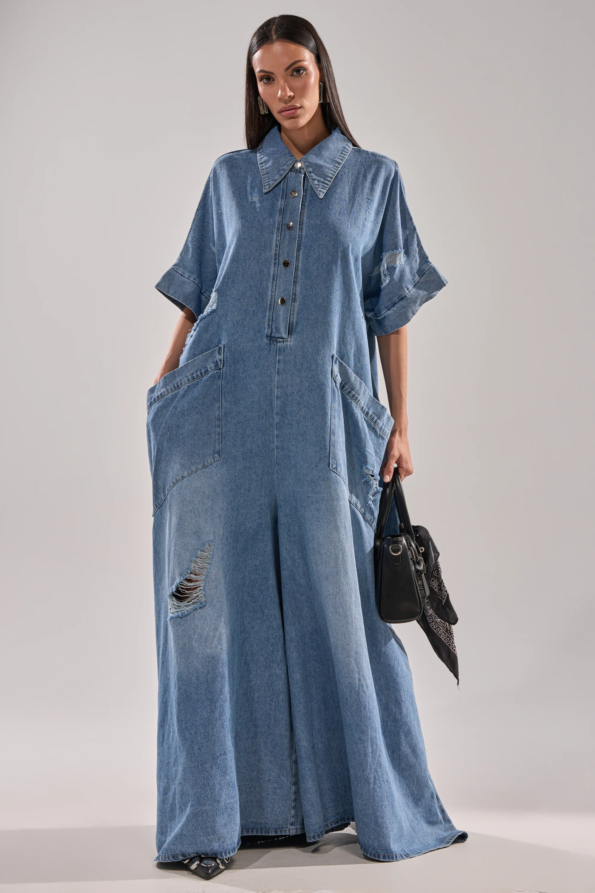 THE BEST OVERSIZED DENIM JUMPSUIT - Akira Store