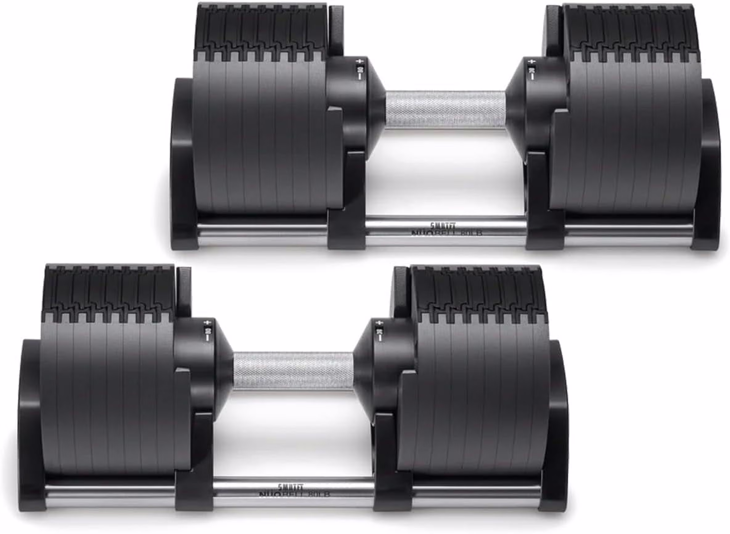 SMRTFT NUOBELL - All - in - One, Durable, Adjustable Dumbbells, Black, 5, 80 lb