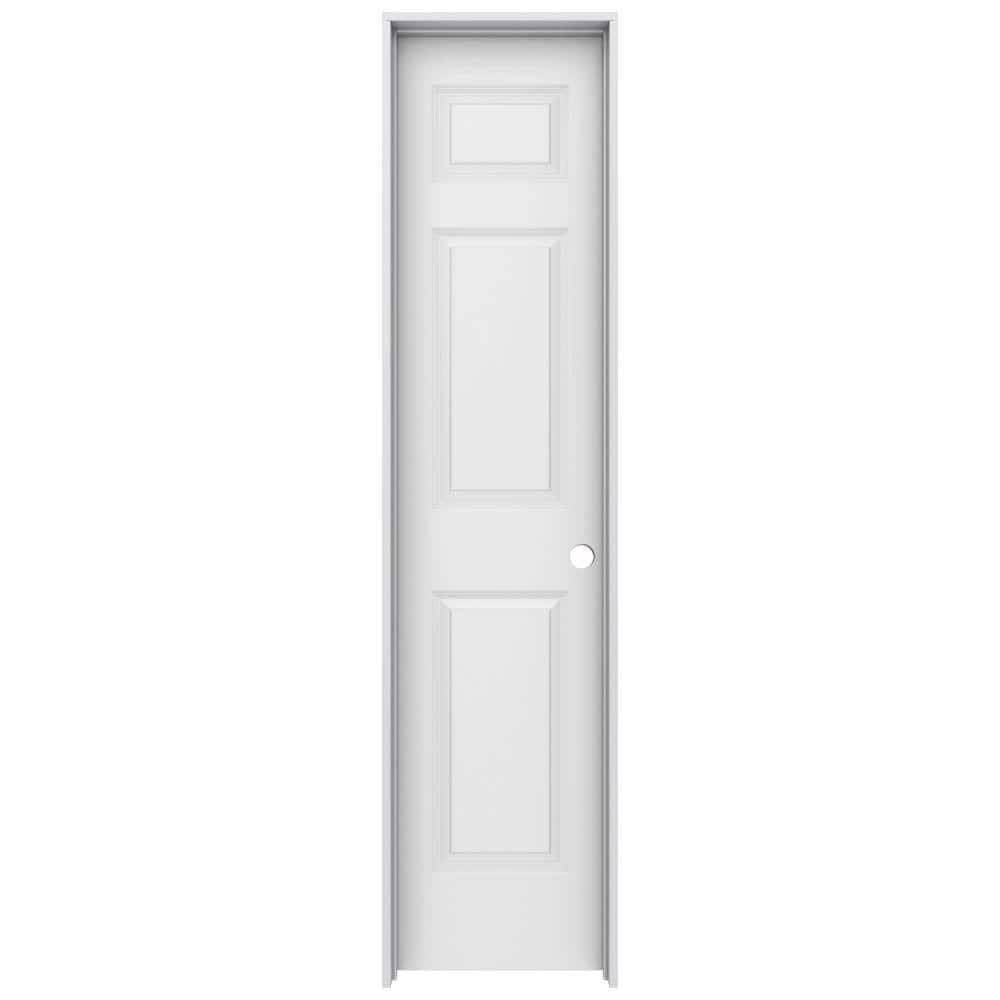JELD-WEN 18 in. x 80 in. Colonist Primed Left-Hand Smooth Solid Core Molded Composite MDF Single Prehung Interior Door